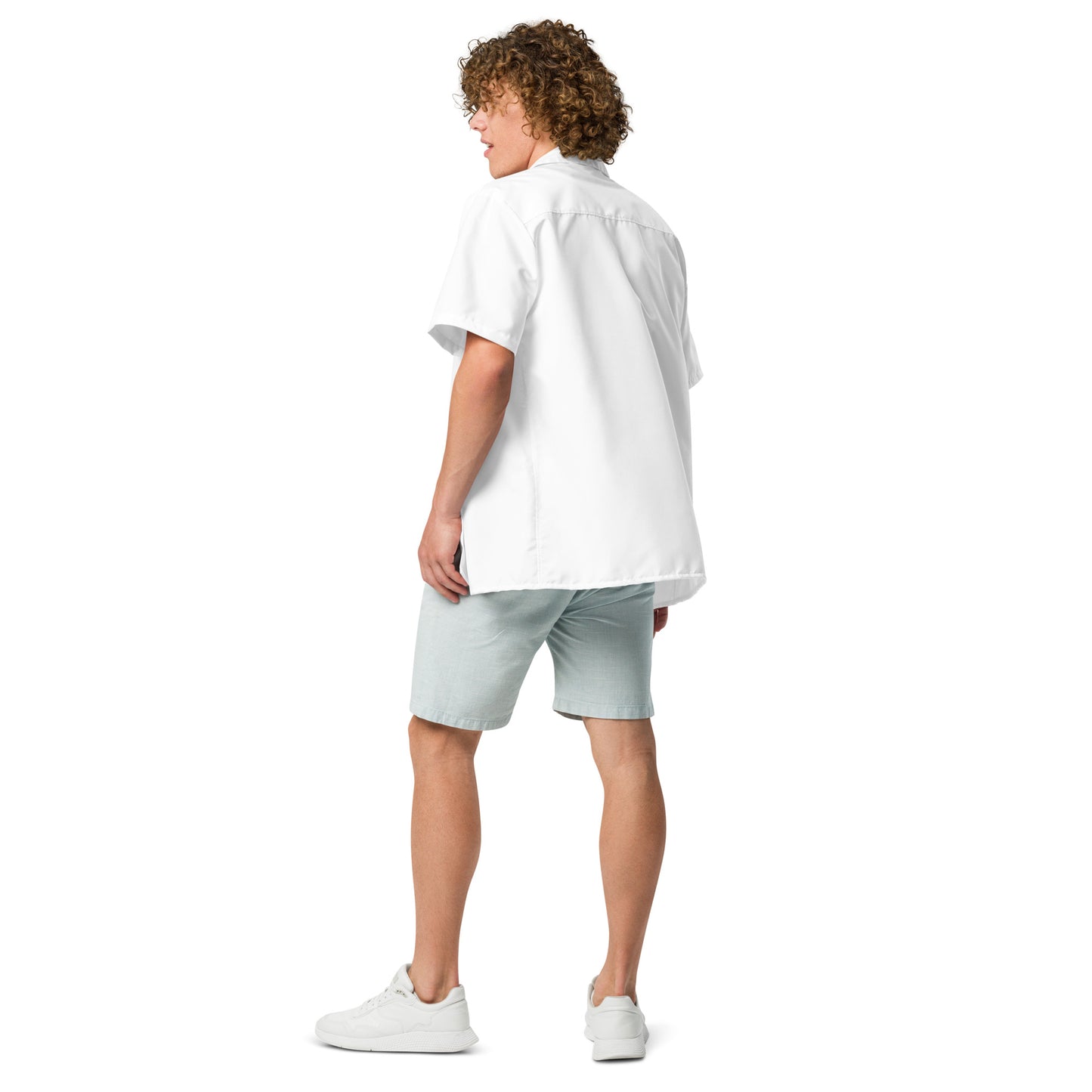 Kurzarmhemd mit Knöpfen - Helles Weiß