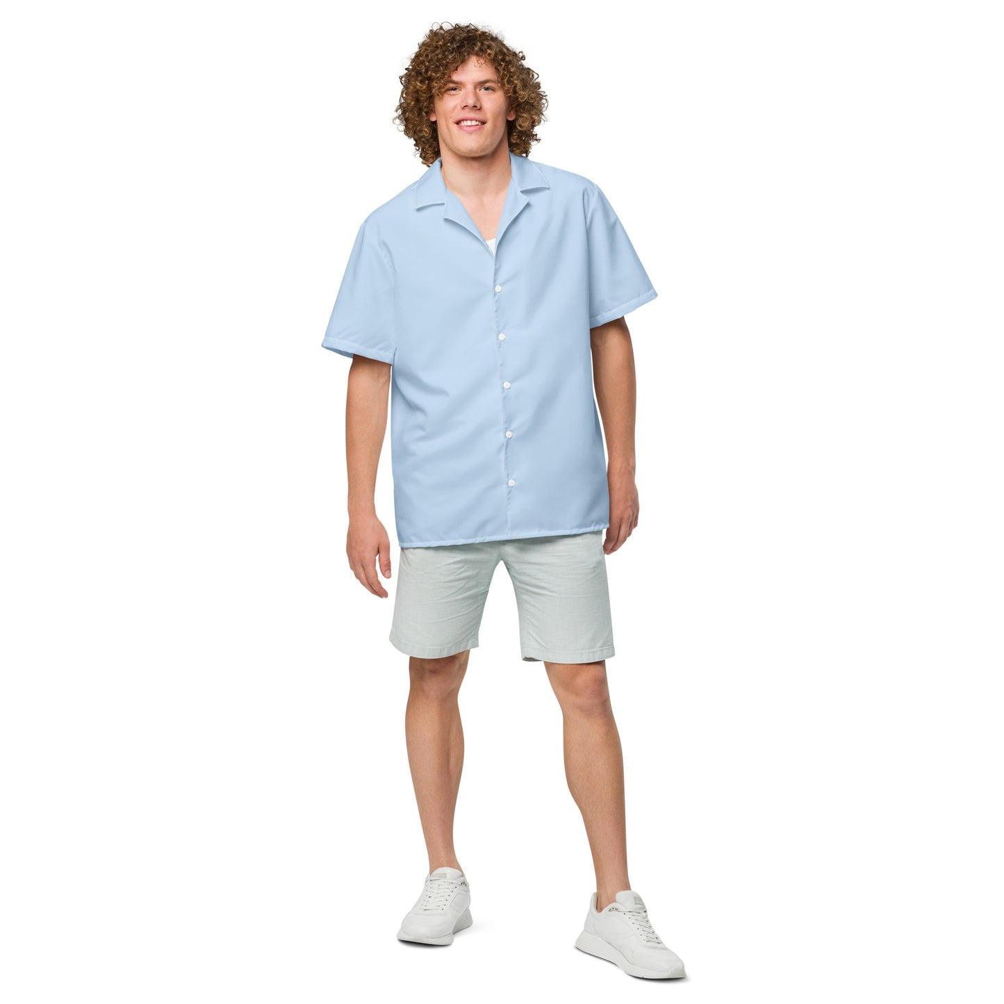 Short Sleeve Button Shirt - Sky Blue