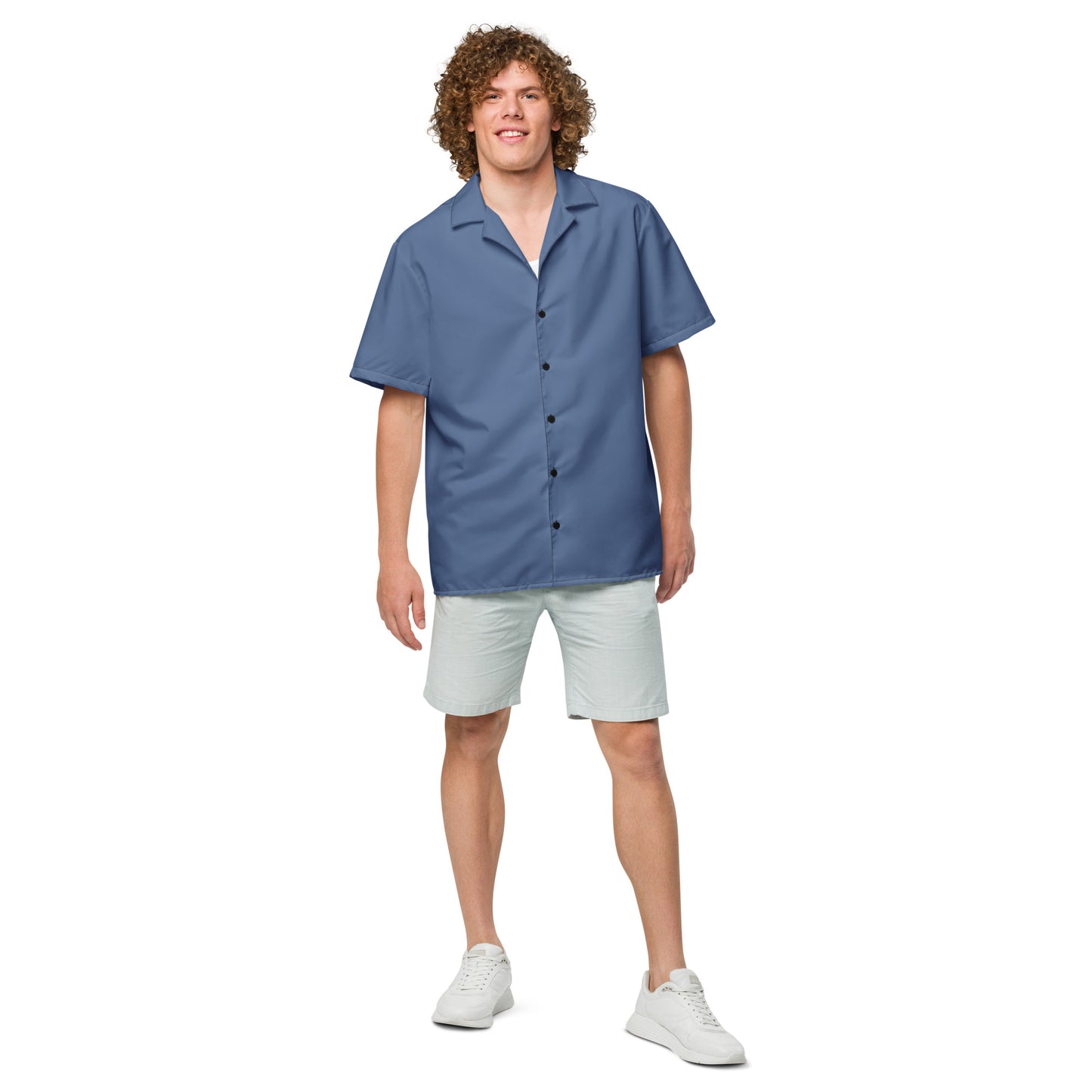 Short Sleeve Button Shirt - Kashmiri Blue