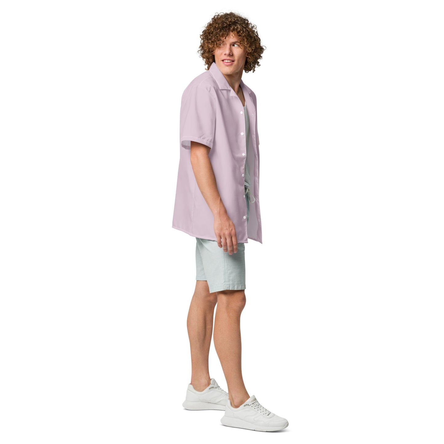 Short Sleeve Button Shirt - Violet