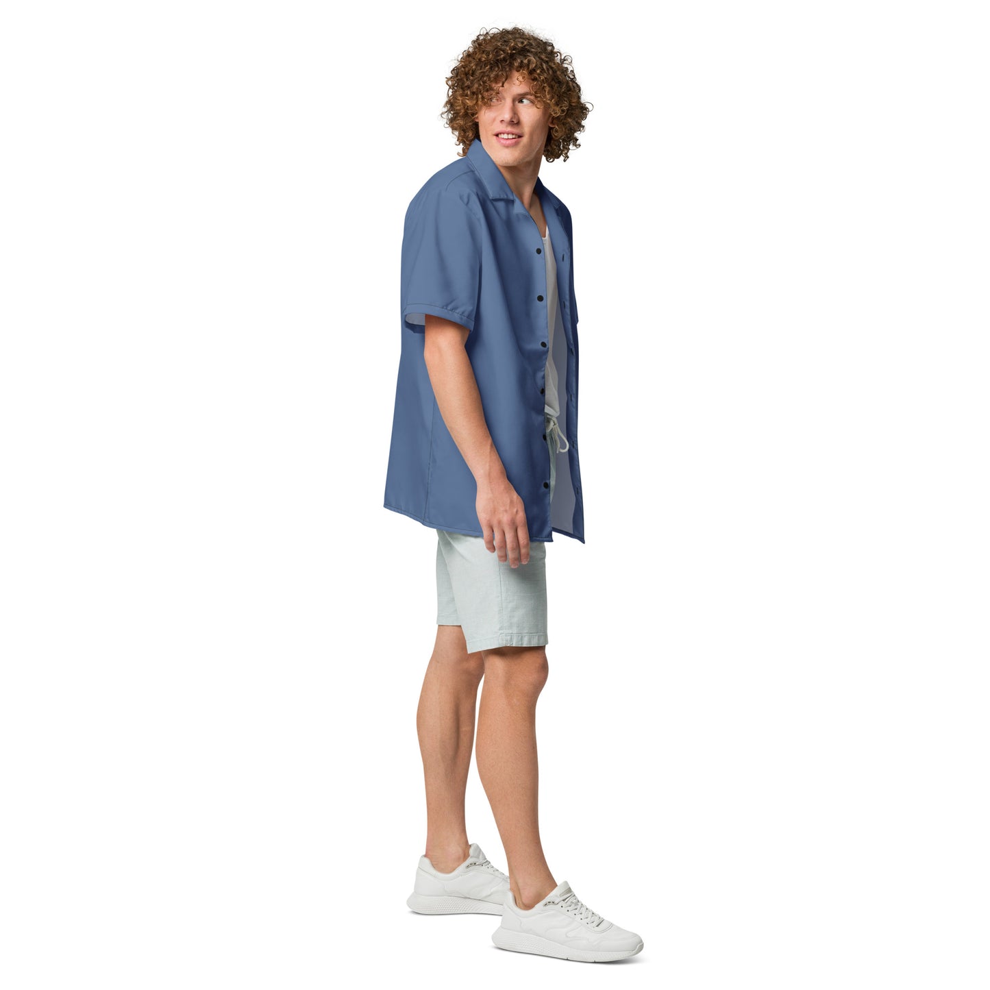 Short Sleeve Button Shirt - Kashmiri Blue