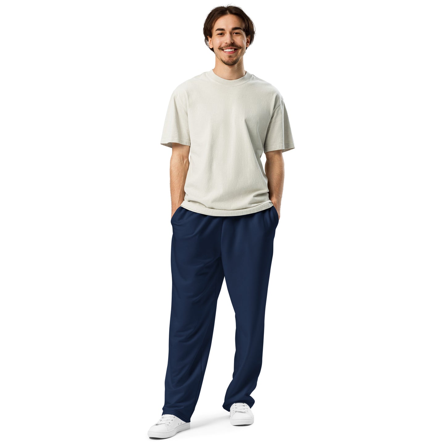 Men's Wide-Leg Joggers - Navy Blue