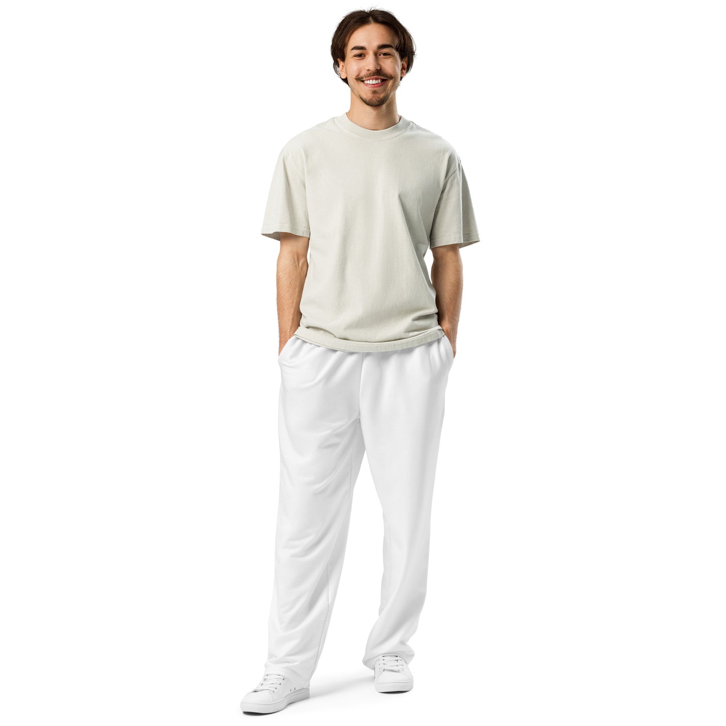 Men's Wide-Leg Joggers - Crisp White