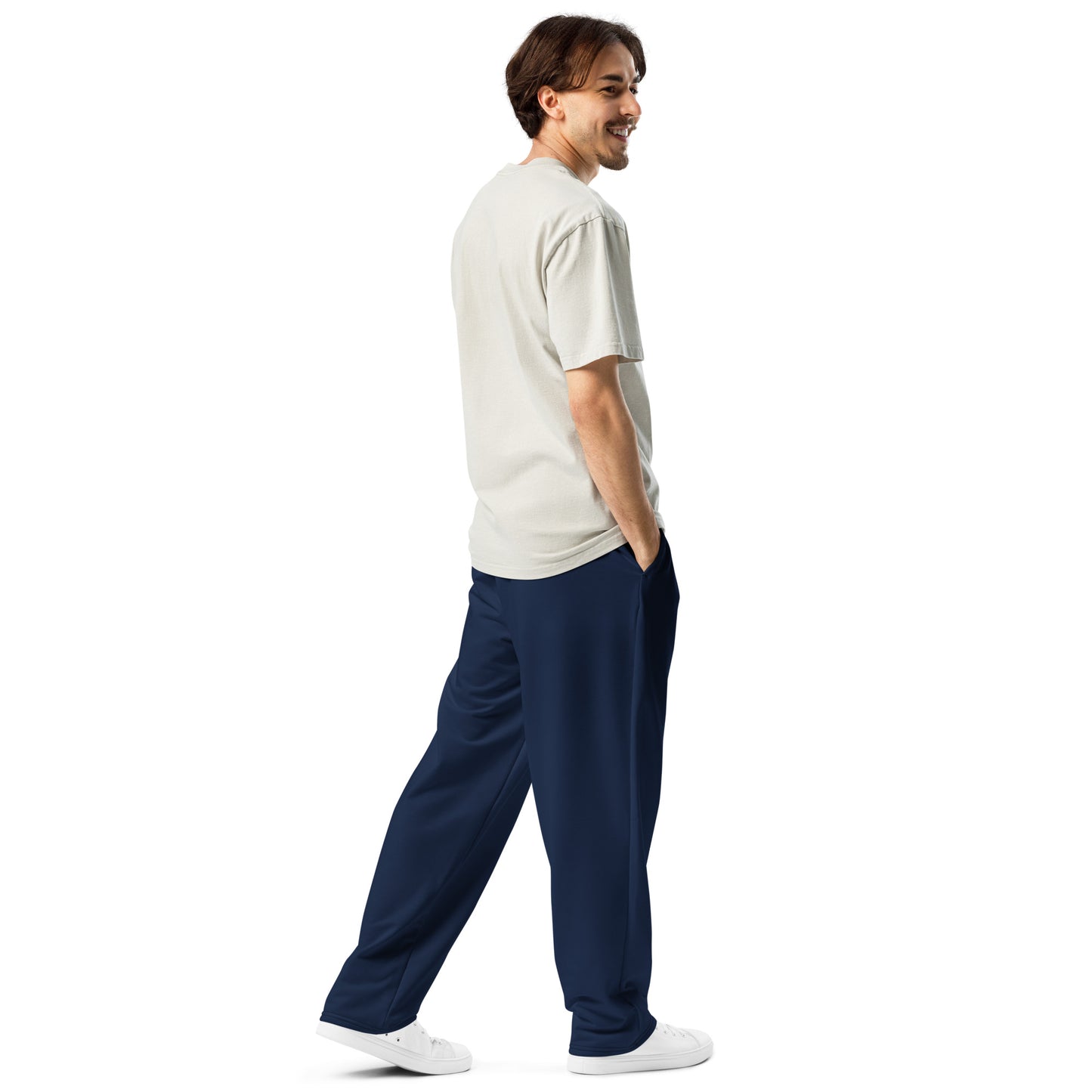 Men's Wide-Leg Joggers - Navy Blue