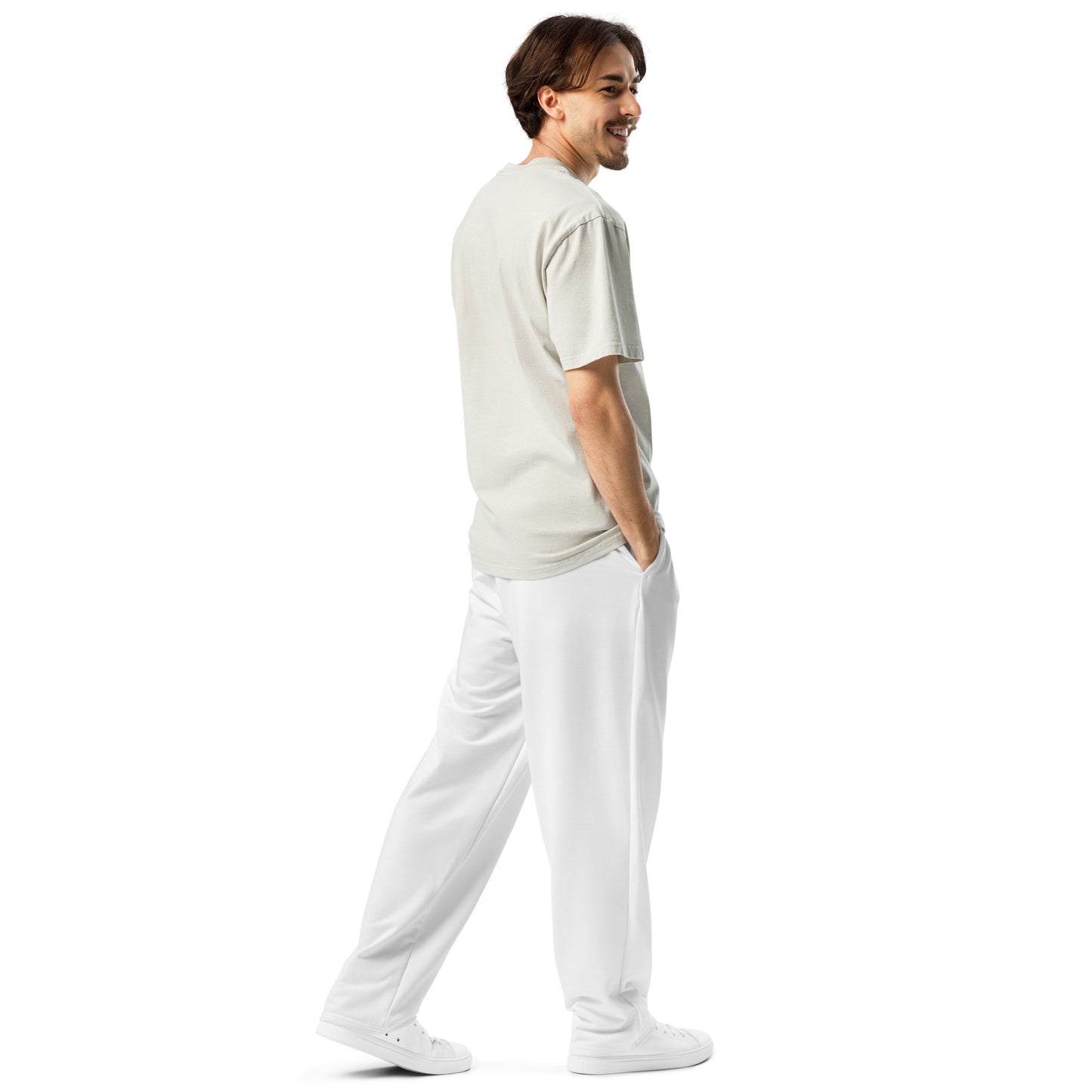 Men's Wide-Leg Joggers - Crisp White