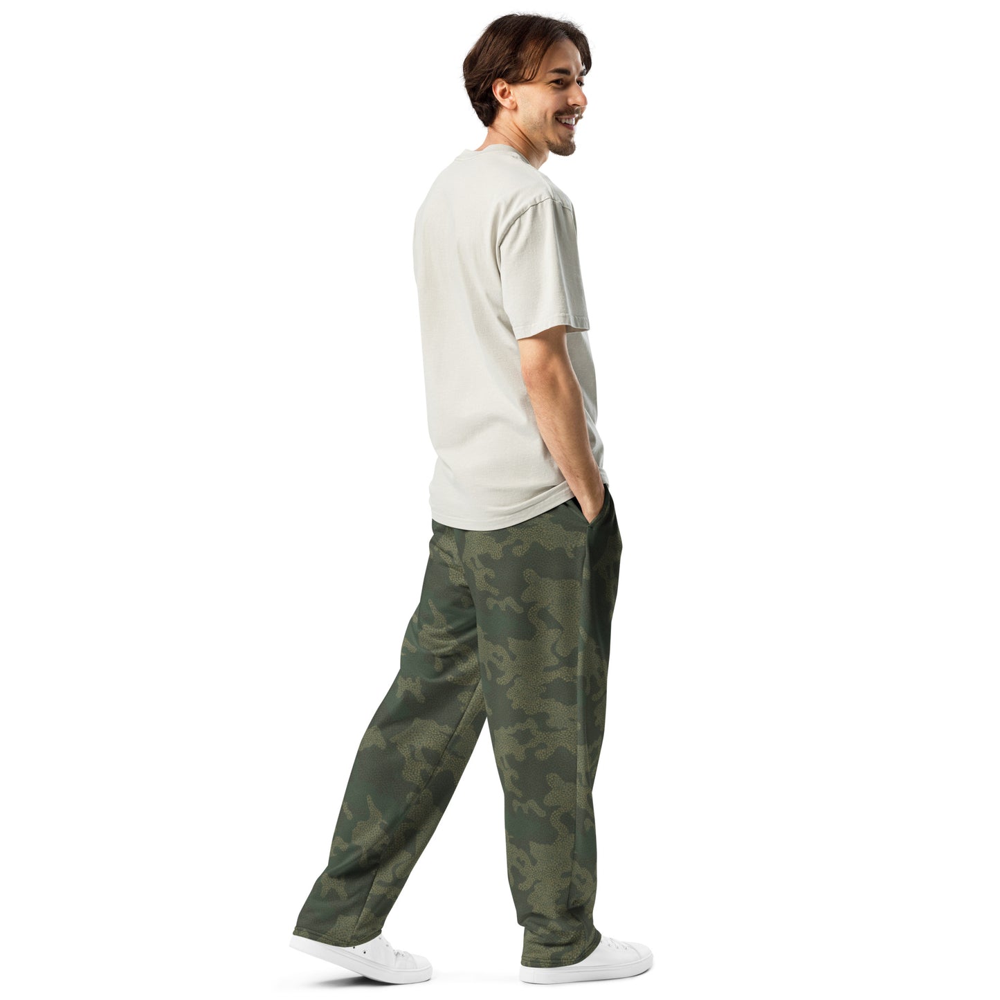 Herren-Jogginghose mit weitem Bein – Klassisches Tarnmuster