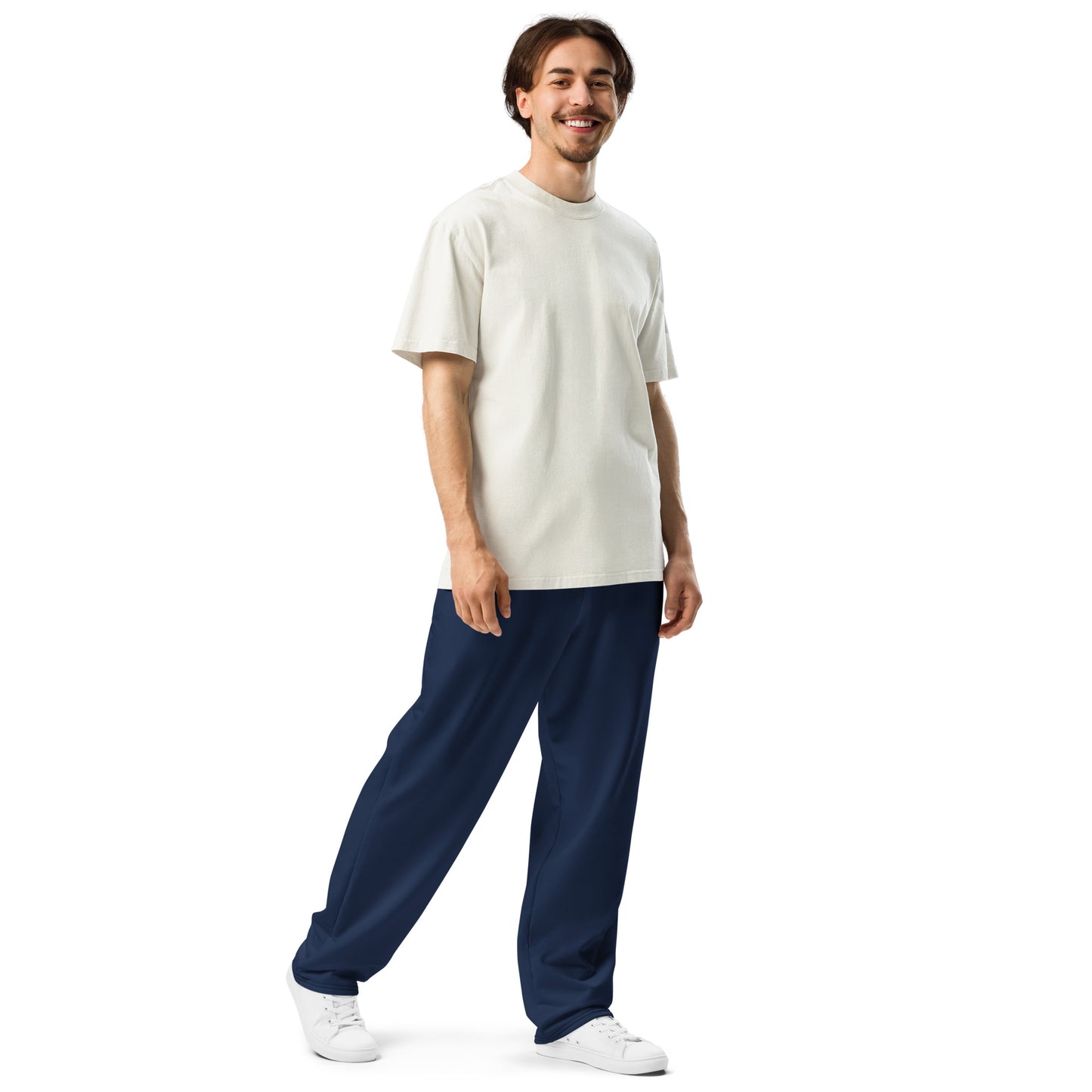 Men's Wide-Leg Joggers - Navy Blue