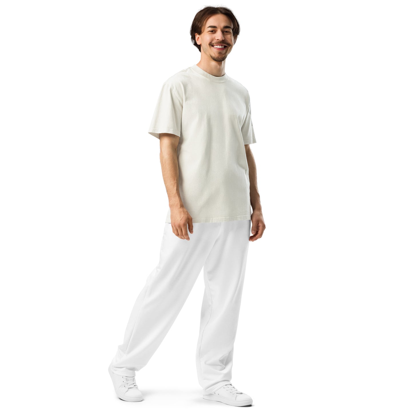 Men's Wide-Leg Joggers - Crisp White
