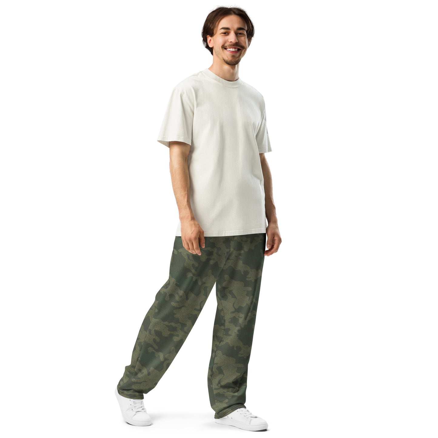 Herren-Jogginghose mit weitem Bein – Klassisches Tarnmuster