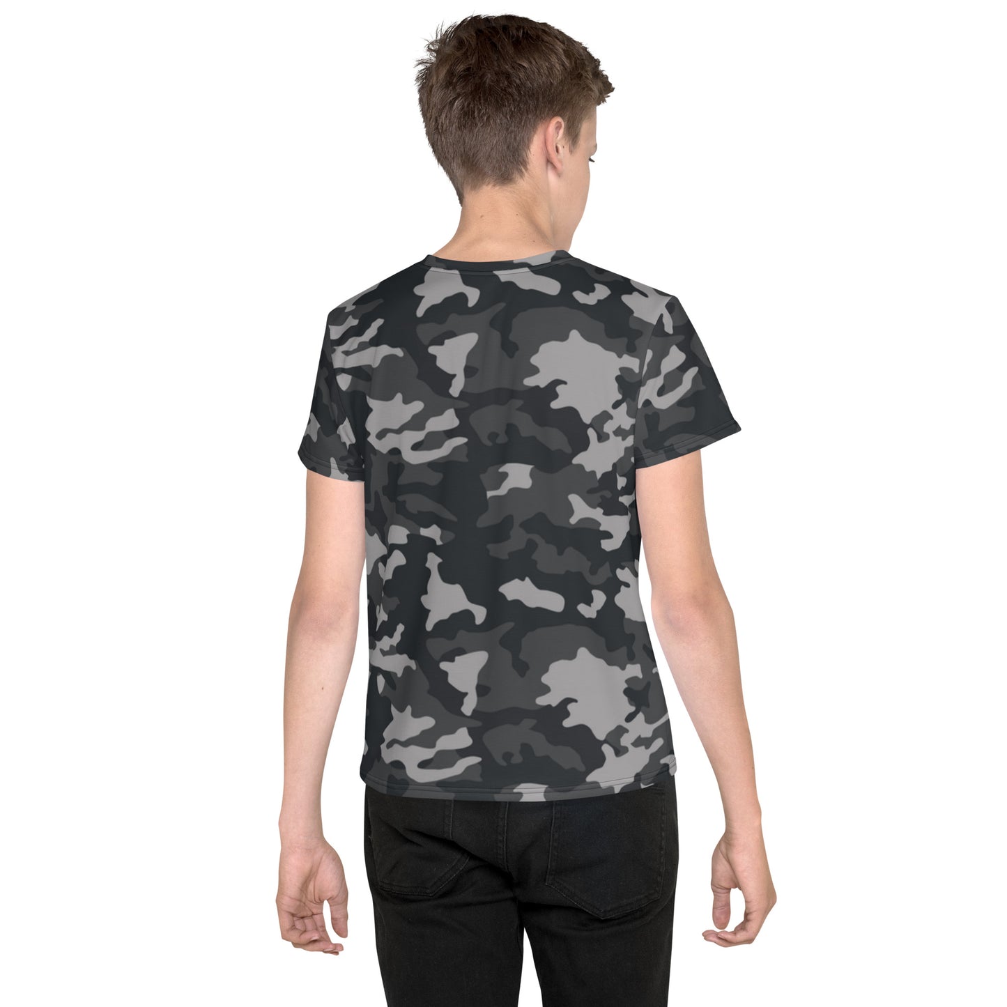 T-Shirt mit Rundhalsausschnitt für Jugendliche – Camo
