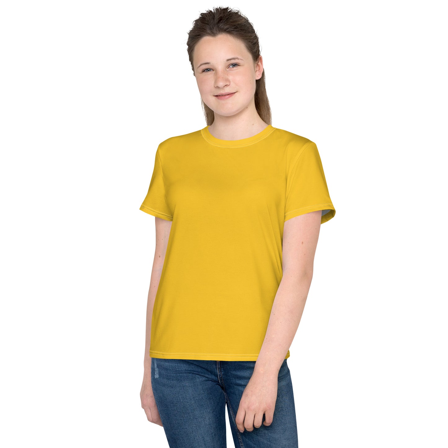 Youth crew neck t-shirt - Golden Yellow