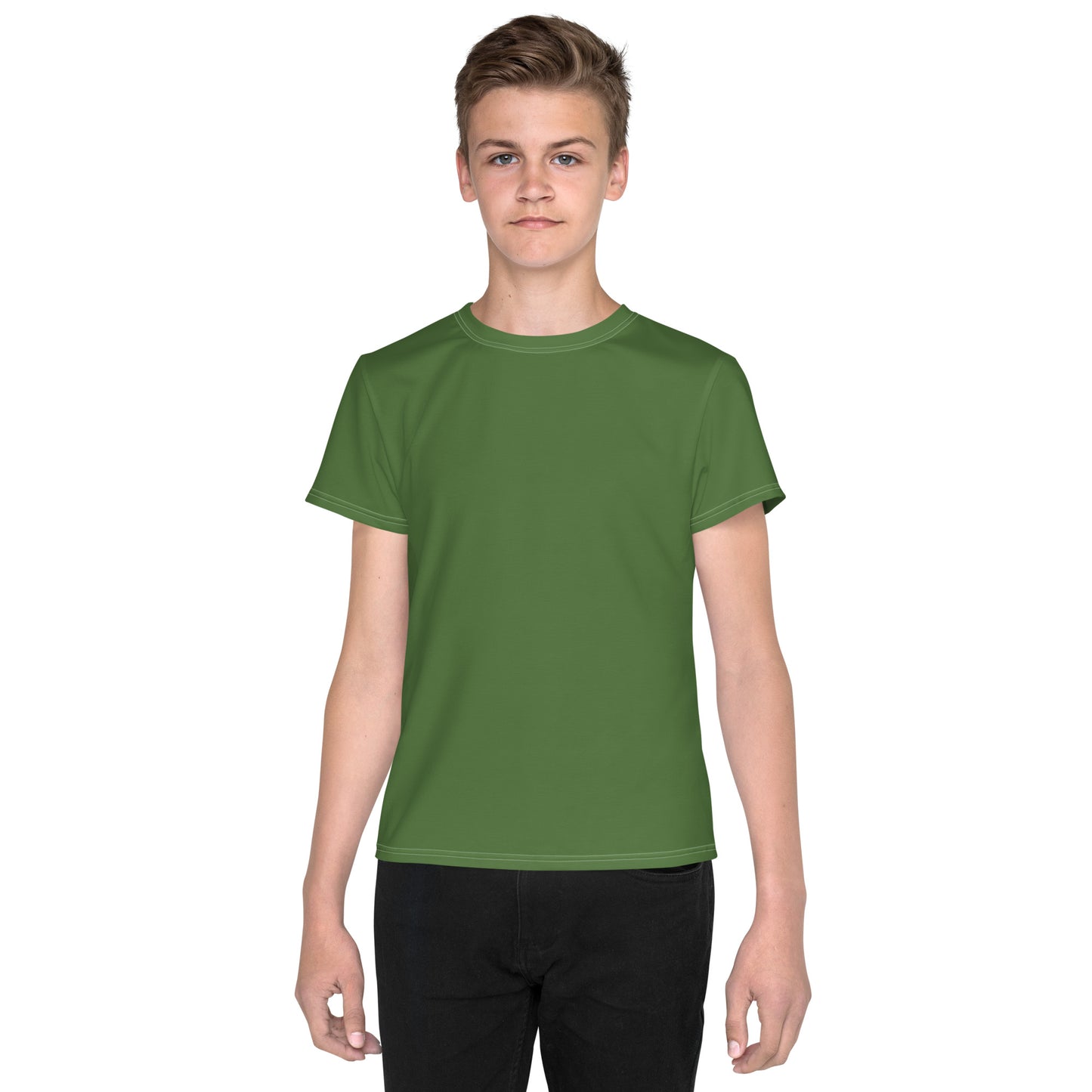 Youth crew neck t-shirt - Forest Green