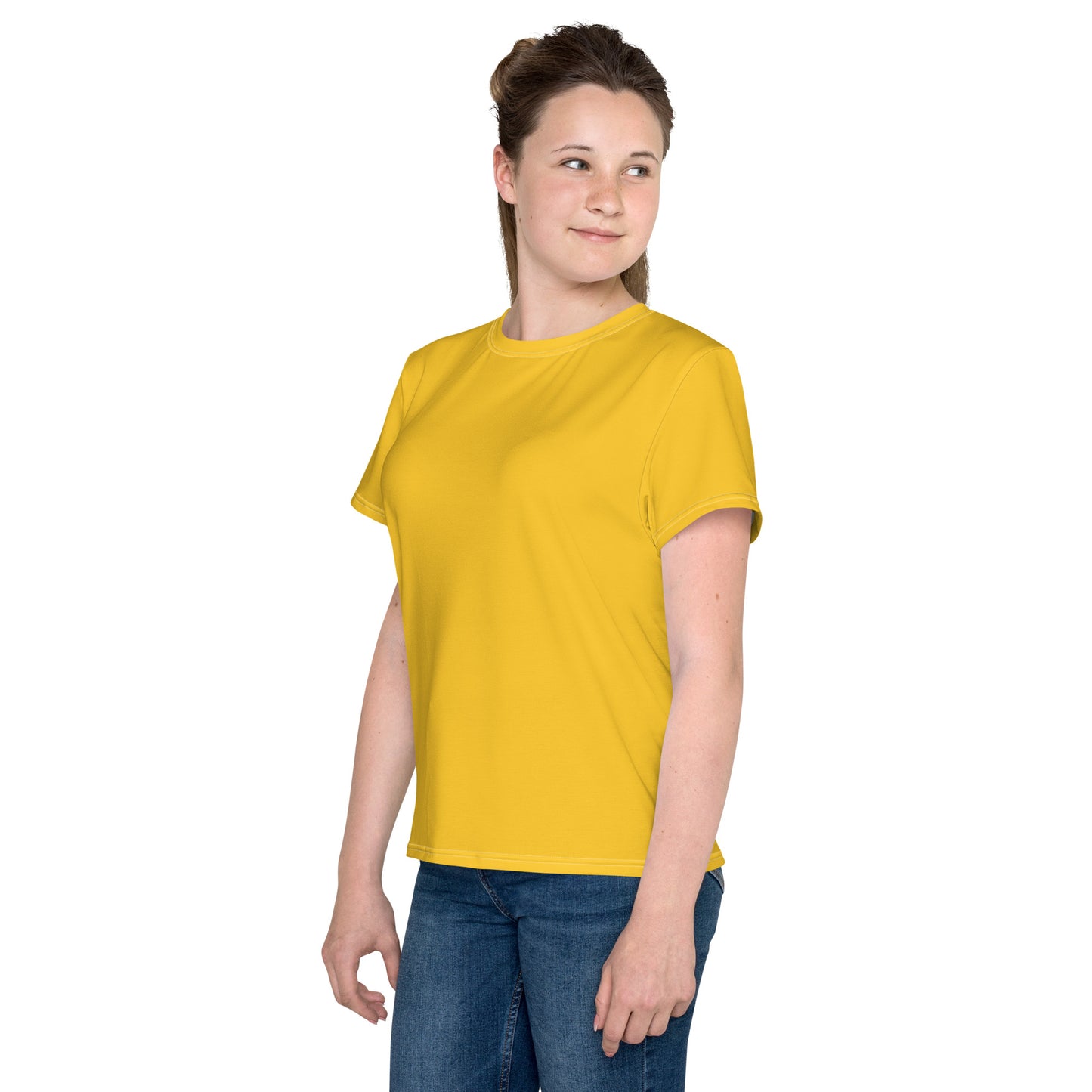 Youth crew neck t-shirt - Golden Yellow