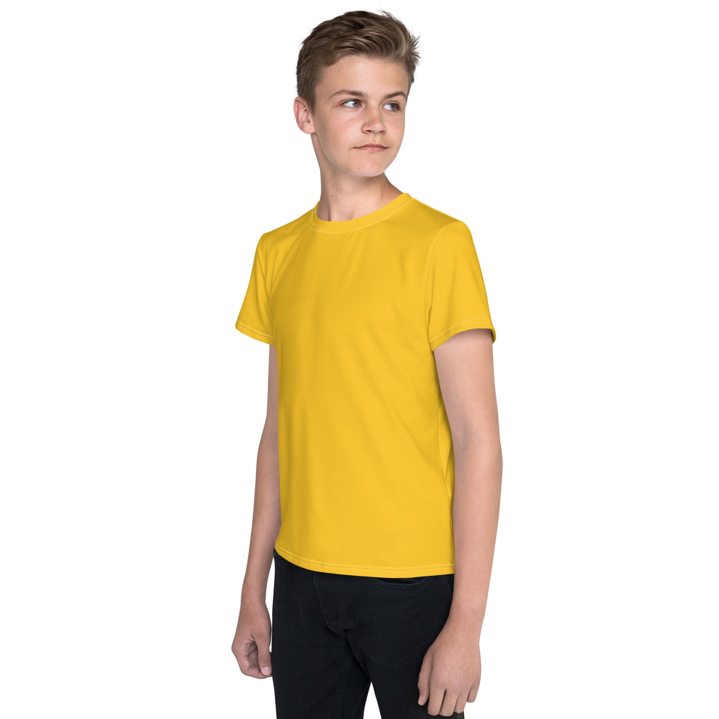 Youth crew neck t-shirt - Golden Yellow