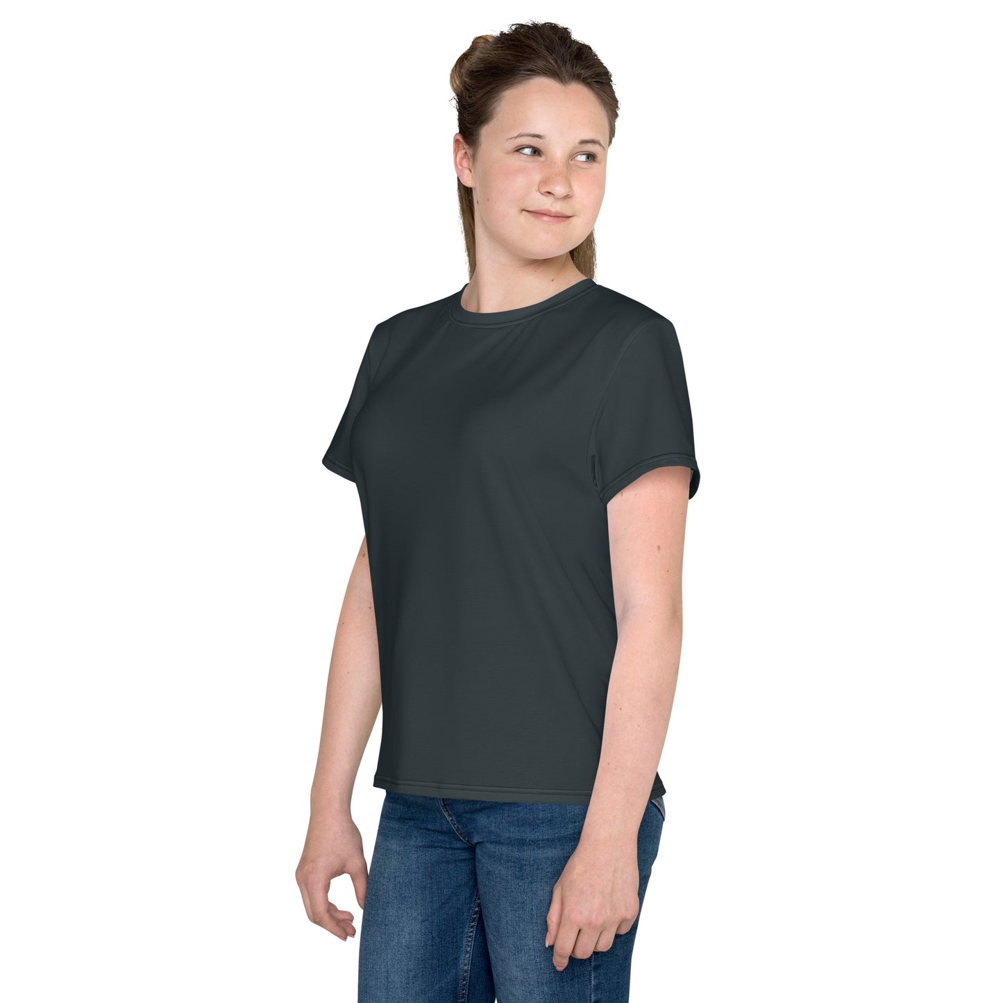 Youth crew neck t-shirt - Gunmetal Grey