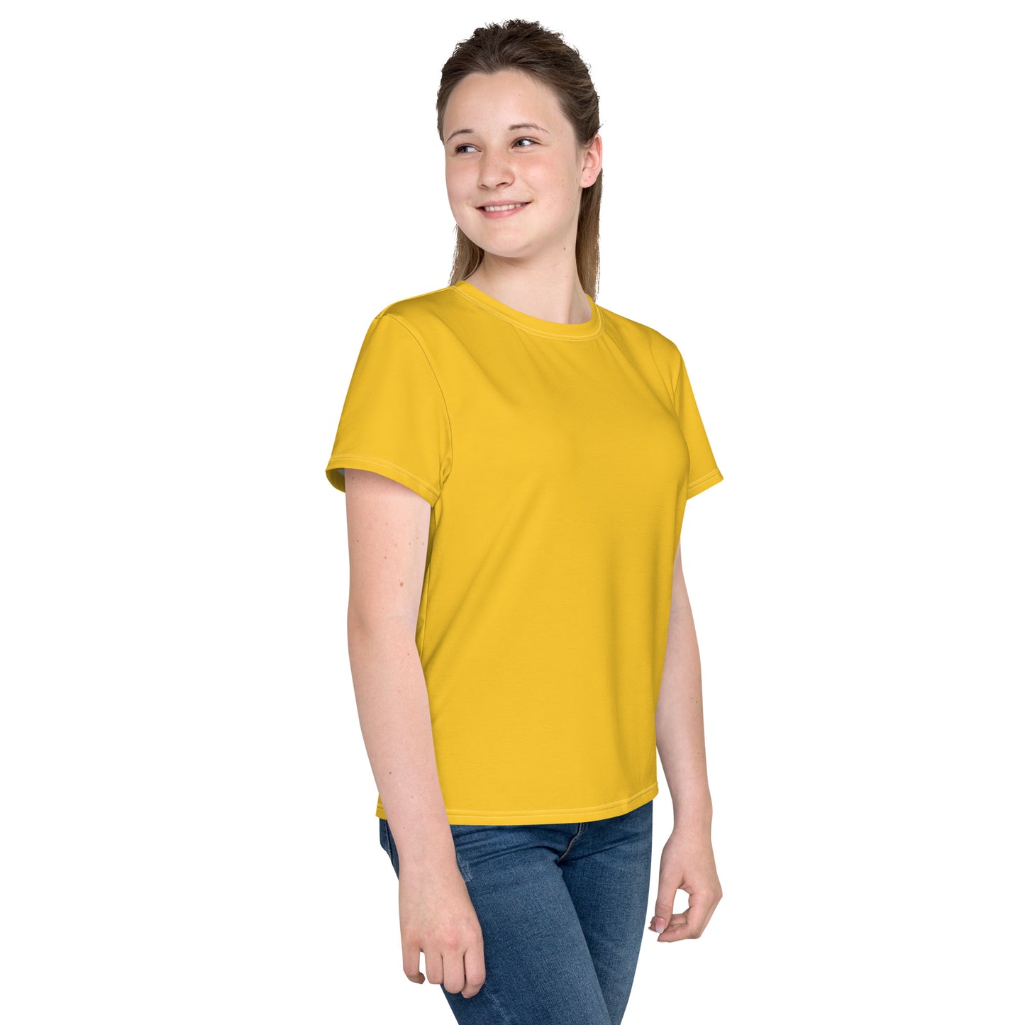 Youth crew neck t-shirt - Golden Yellow