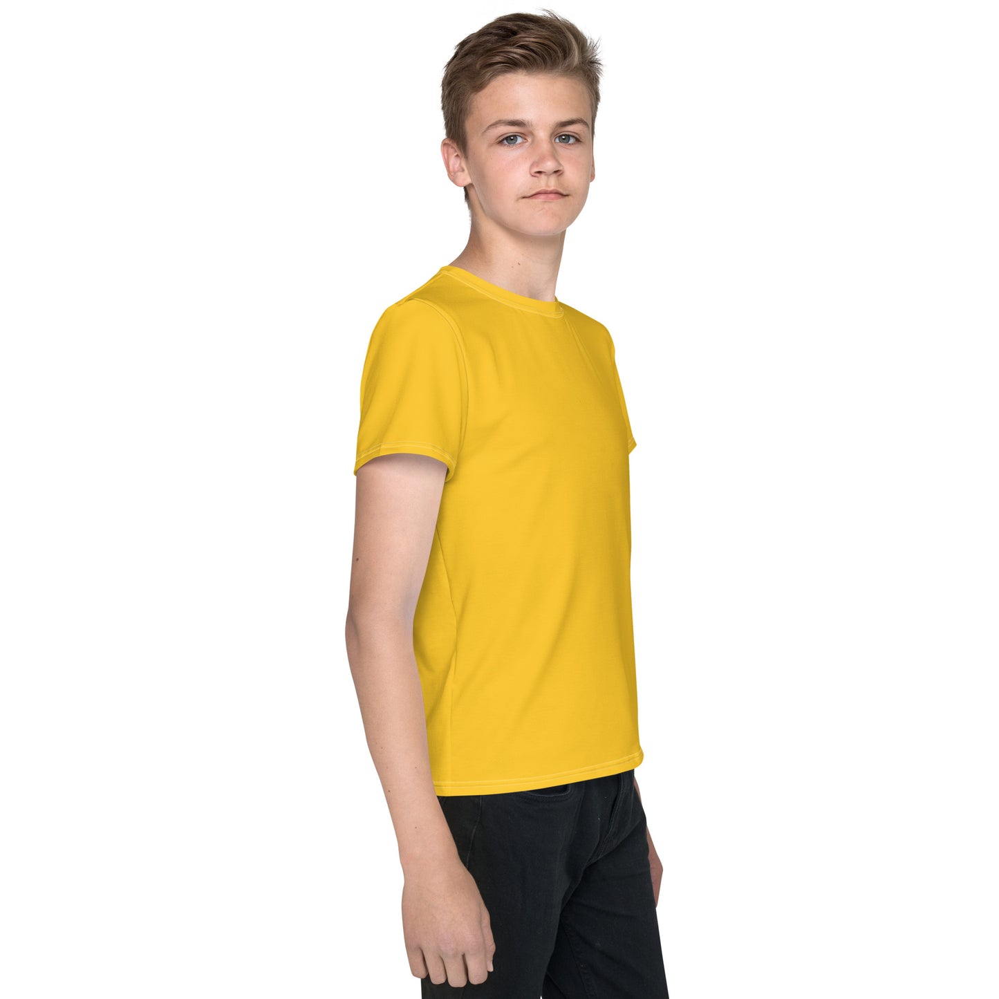 Youth crew neck t-shirt - Golden Yellow