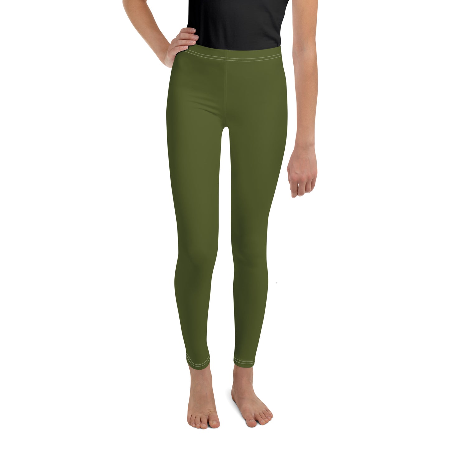 Youth Leggings - Camo Green
