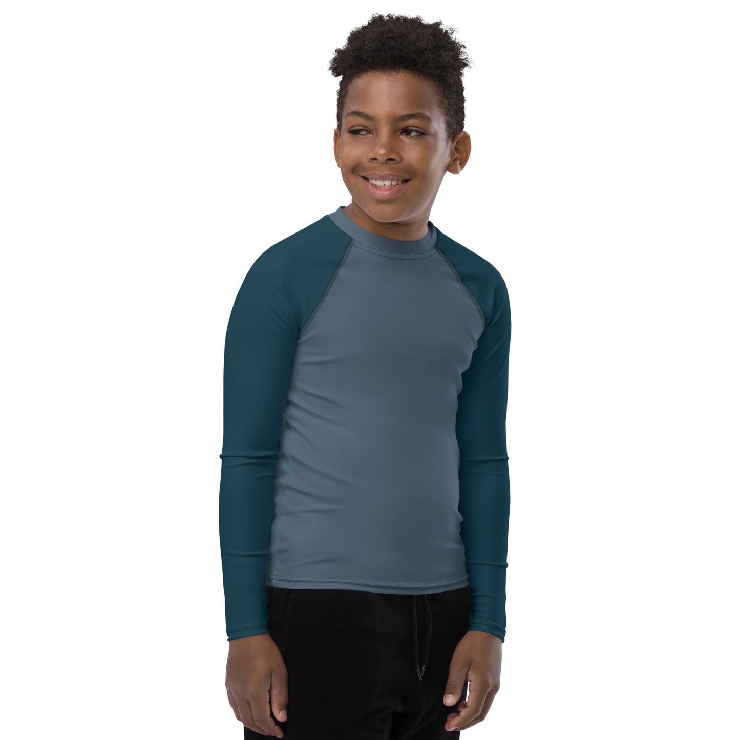Youth Rash Guard - Dark Emerald Coast