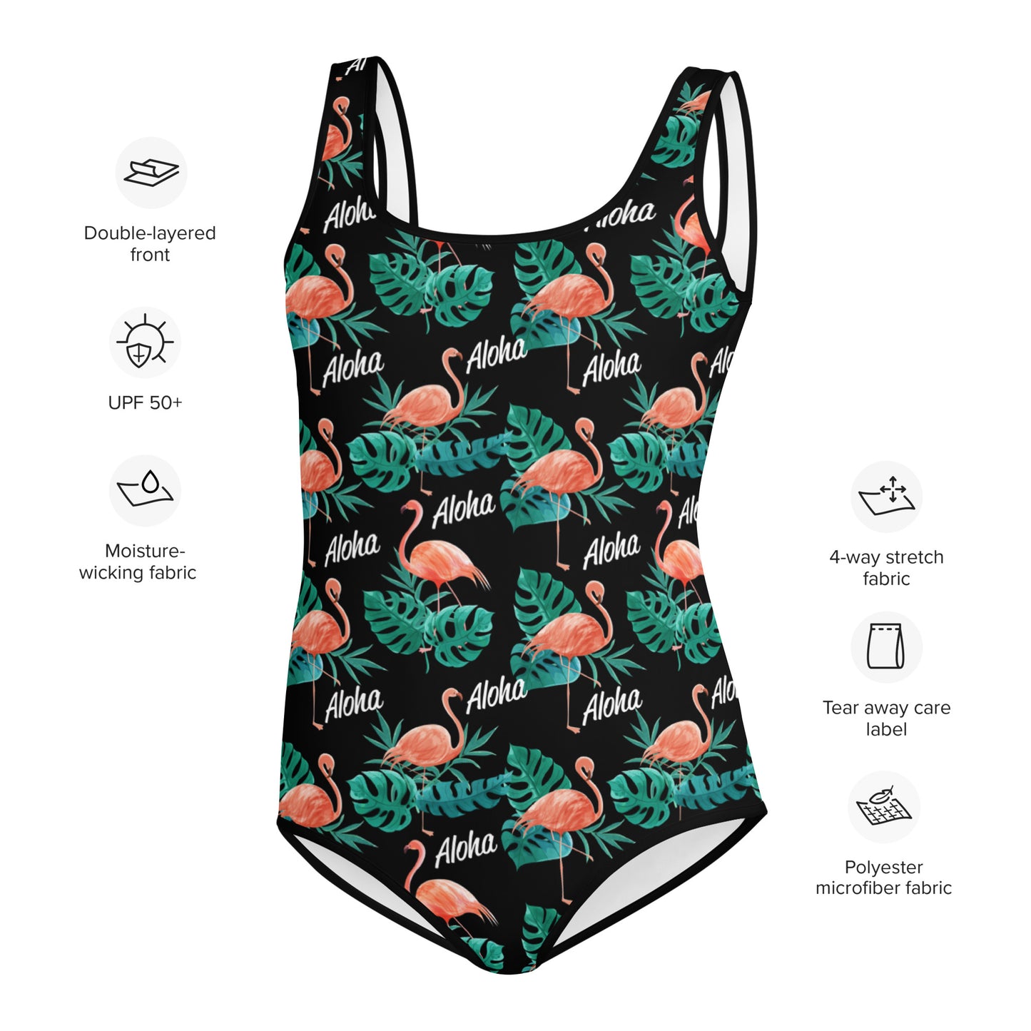 ユース水着 - アロハフラミンゴ