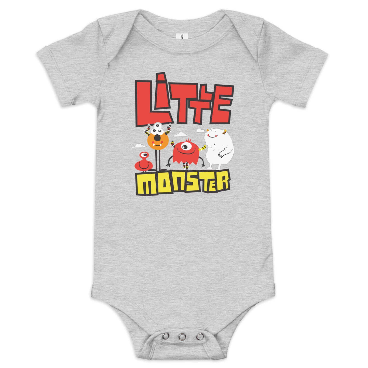 "Little Monster" Short Sleeve Baby One Piece