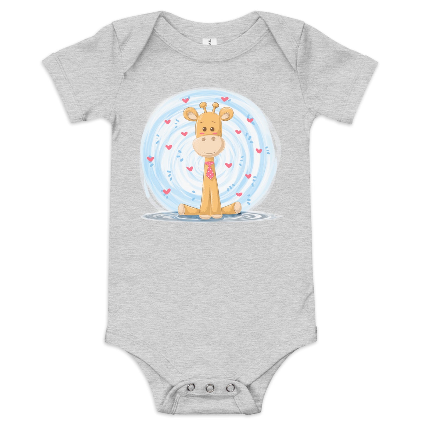 "Happy Giraffe" Short Sleeve Baby One Piece