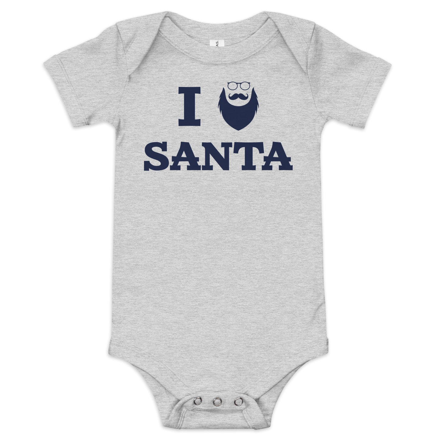"I Love Santa" Short Sleeve Baby One Piece