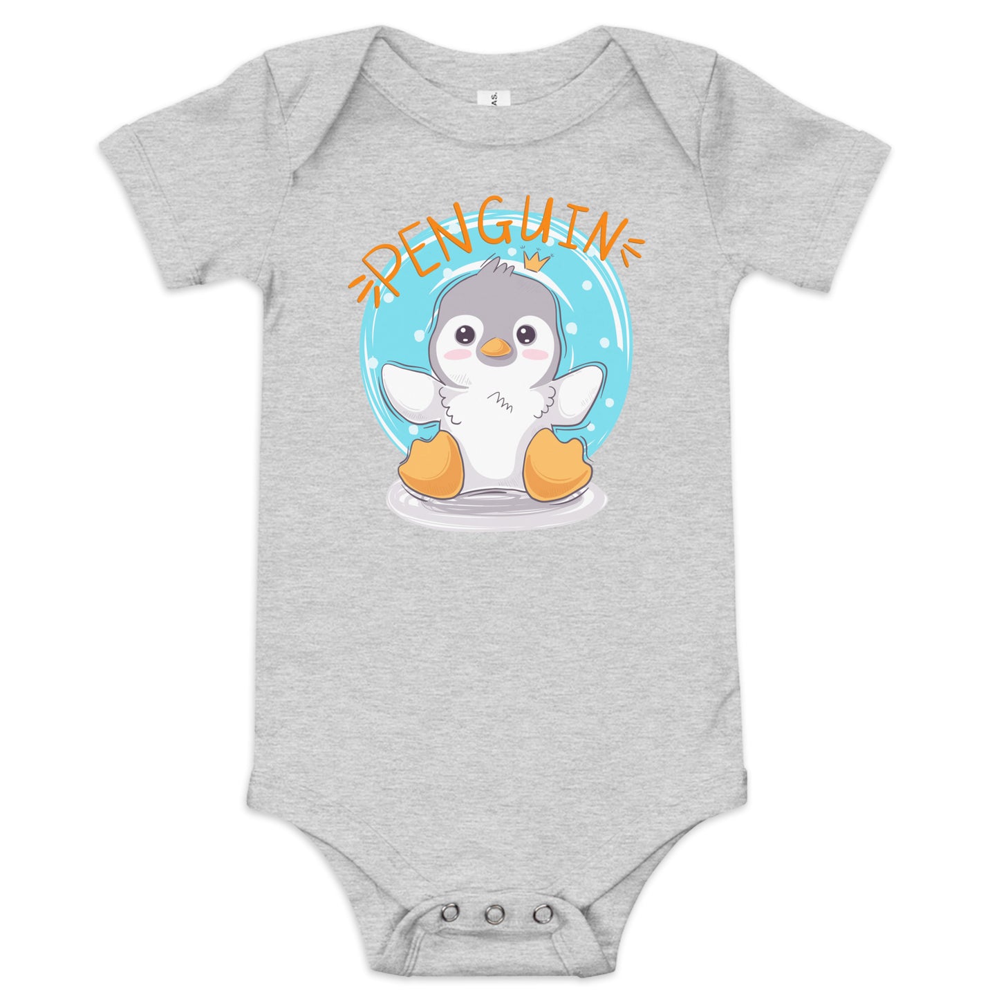 "Penguin" Short Sleeve Baby One Piece