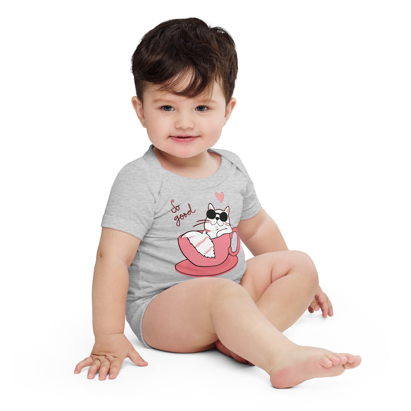 "Cool Cat" Short Sleeve Baby One Piece