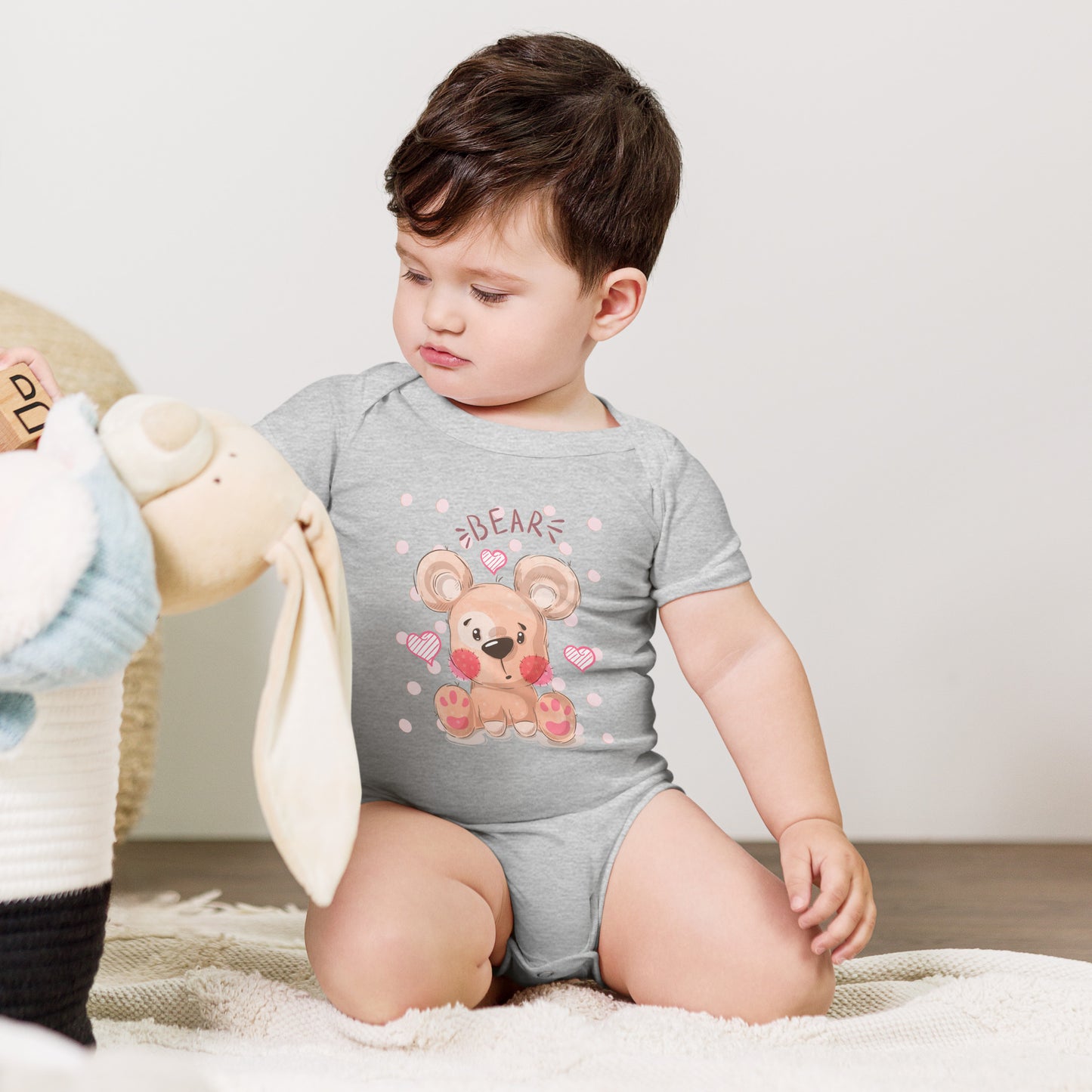 "Teddy Bear" Short Sleeve Baby One Piece