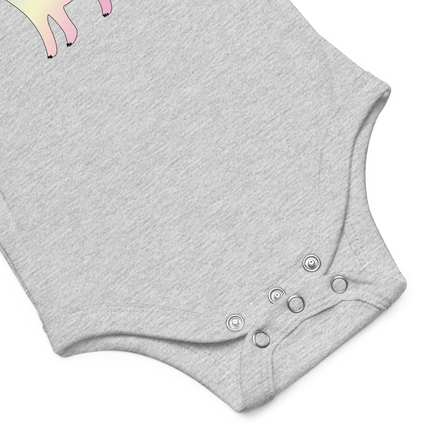 "Rainbow-Saurus" Short Sleeve Baby One Piece