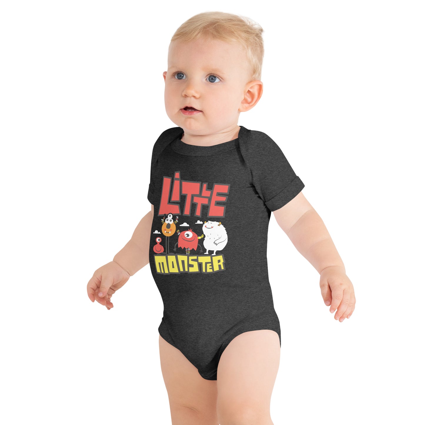 "Little Monster" Short Sleeve Baby One Piece