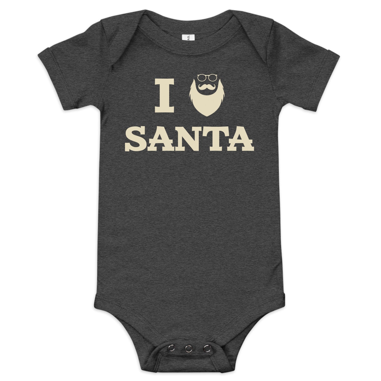 "I Love Santa" Short Sleeve Baby One Piece