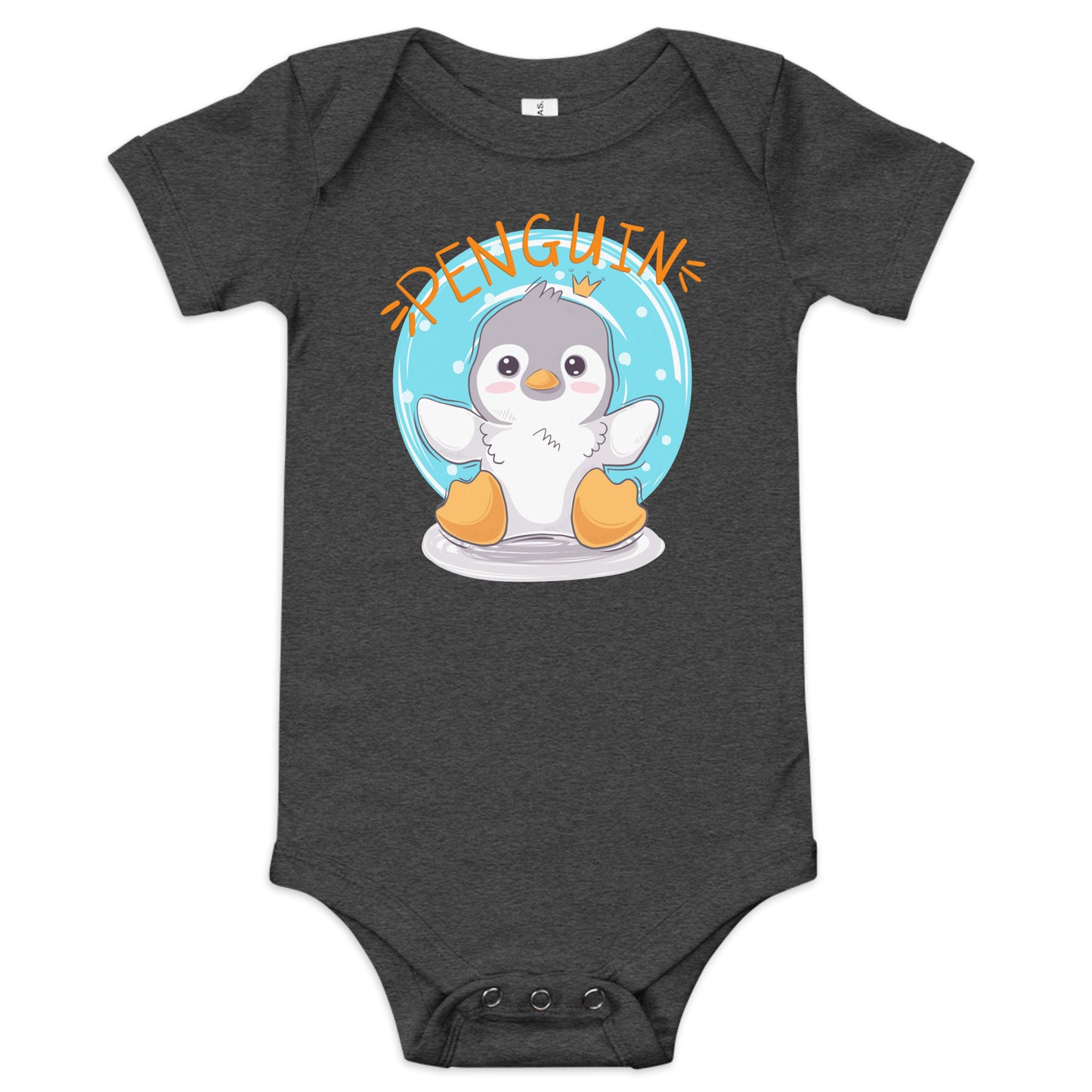 "Penguin" Short Sleeve Baby One Piece