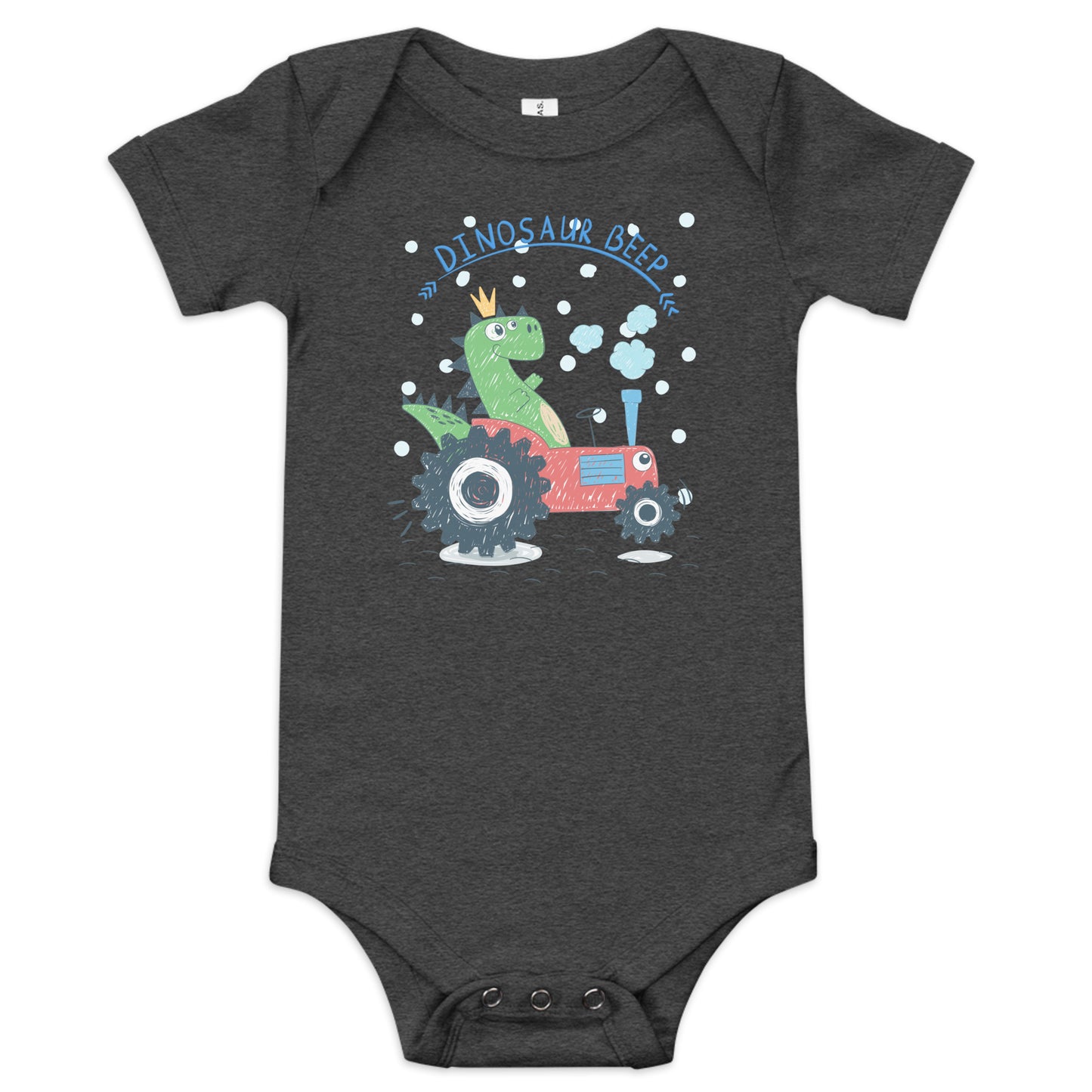 "Dinosaur Beep" Short Sleeve Baby One Piece