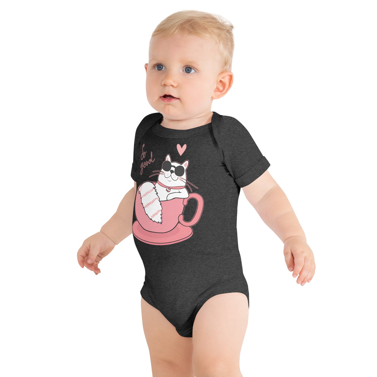 "Cool Cat" Short Sleeve Baby One Piece