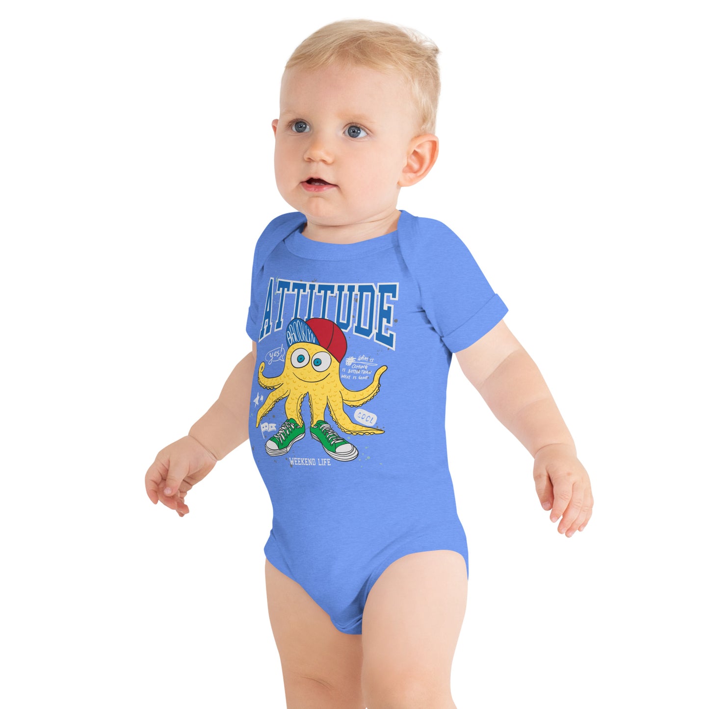 "Attitude" Short Sleeve Baby One Piece