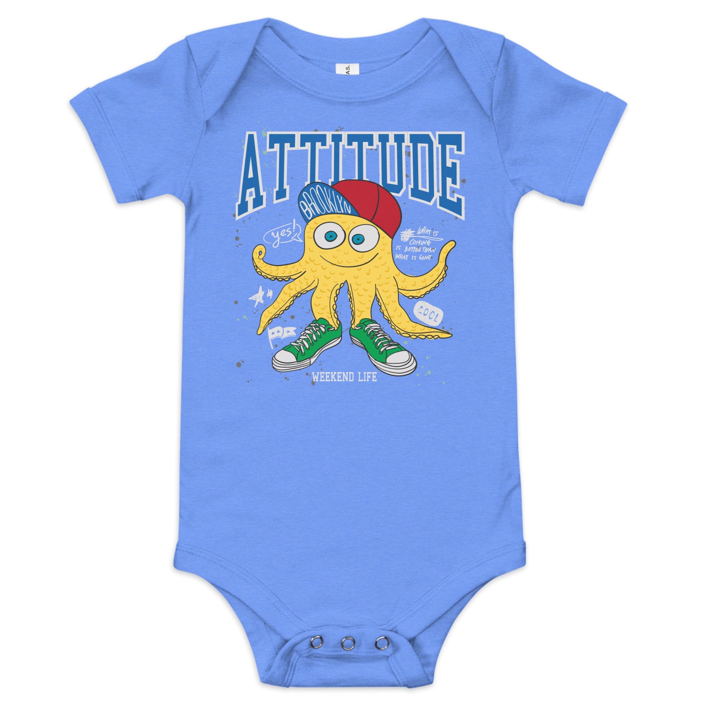 "Attitude" Short Sleeve Baby One Piece