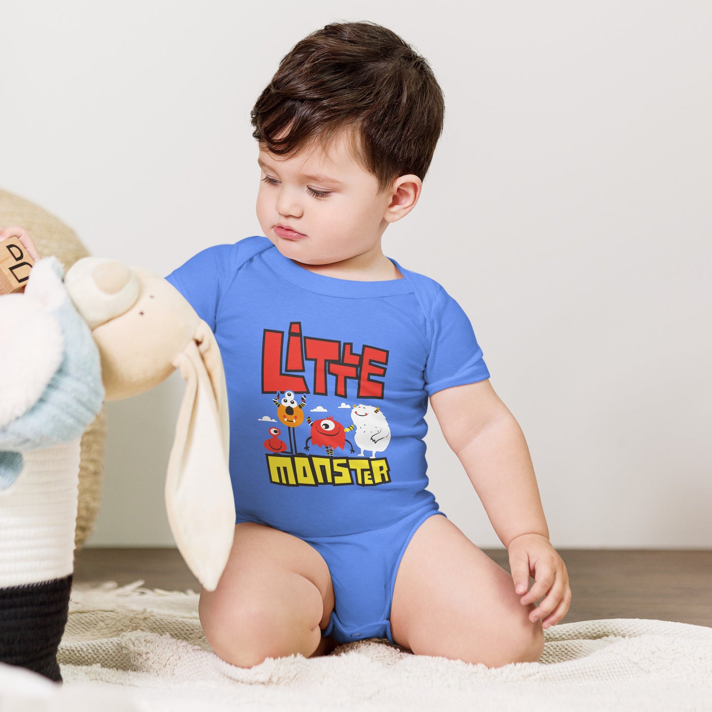 "Little Monster" Short Sleeve Baby One Piece