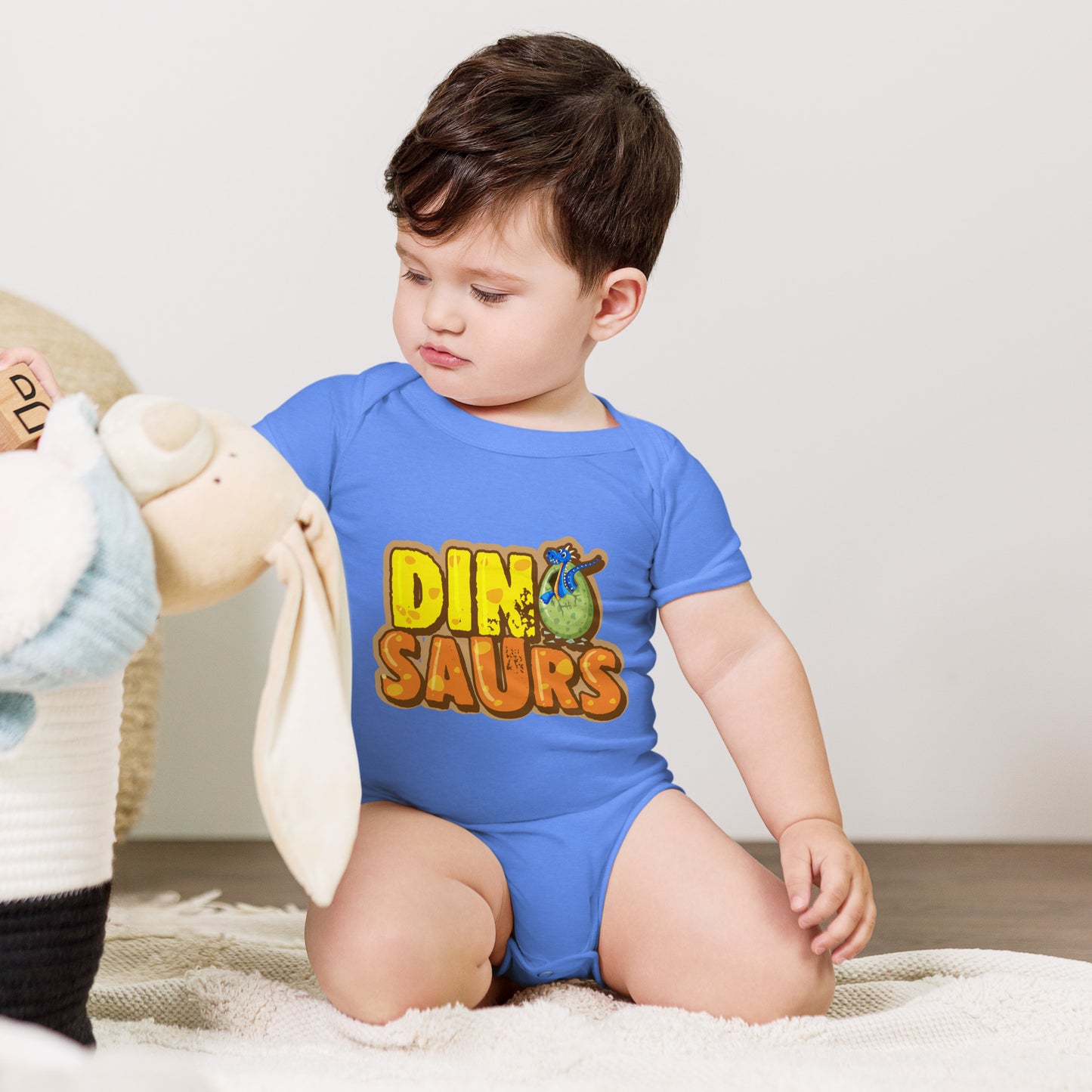 "Dinosaurs" Short Sleeve Baby One Piece