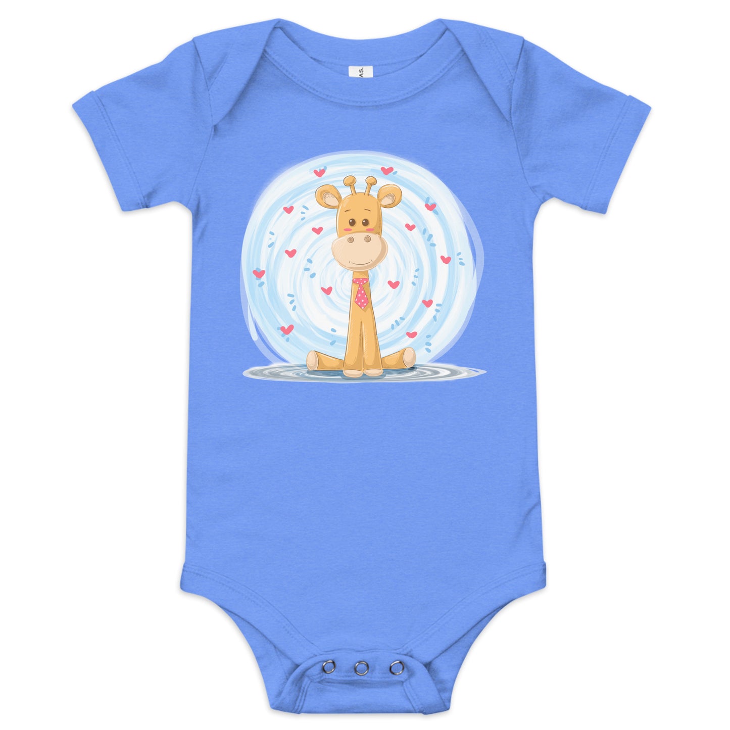 "Happy Giraffe" Short Sleeve Baby One Piece