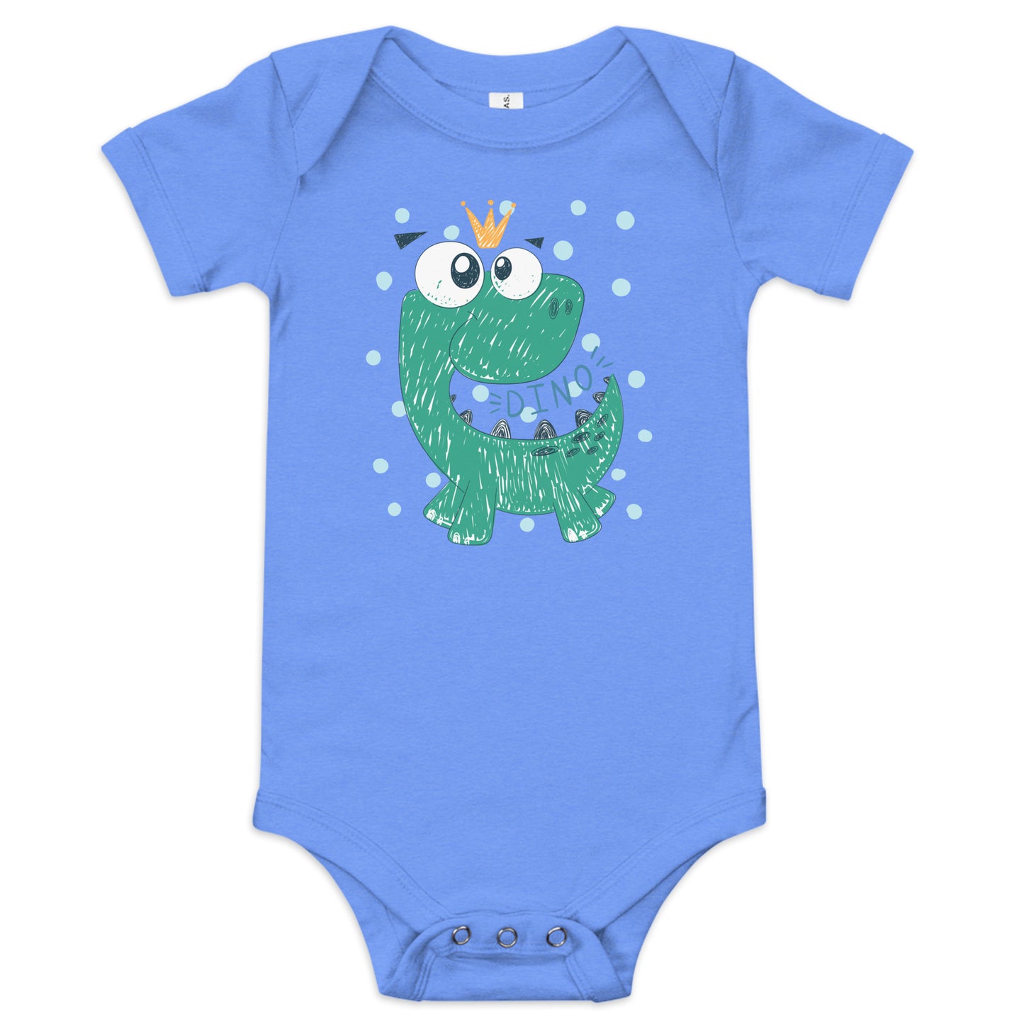 "Dino King" Short Sleeve Baby One Piece