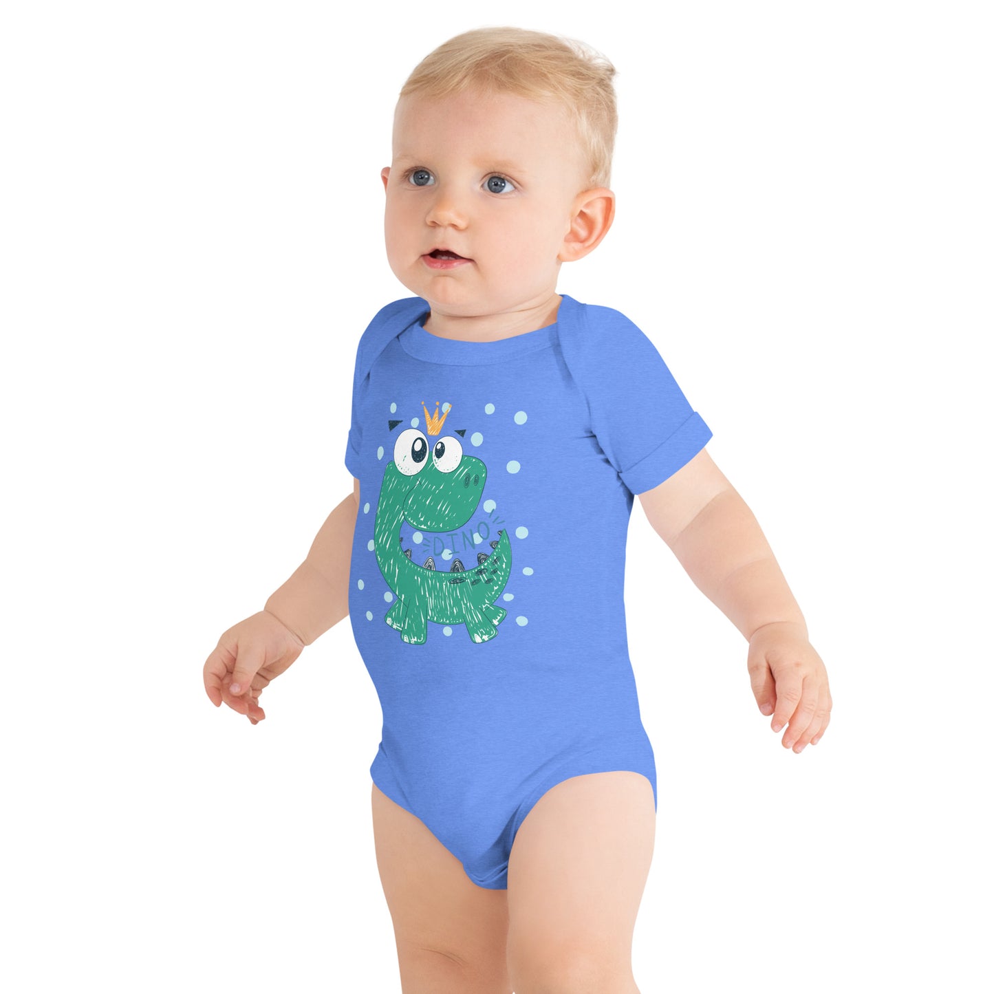 "Dino King" Short Sleeve Baby One Piece