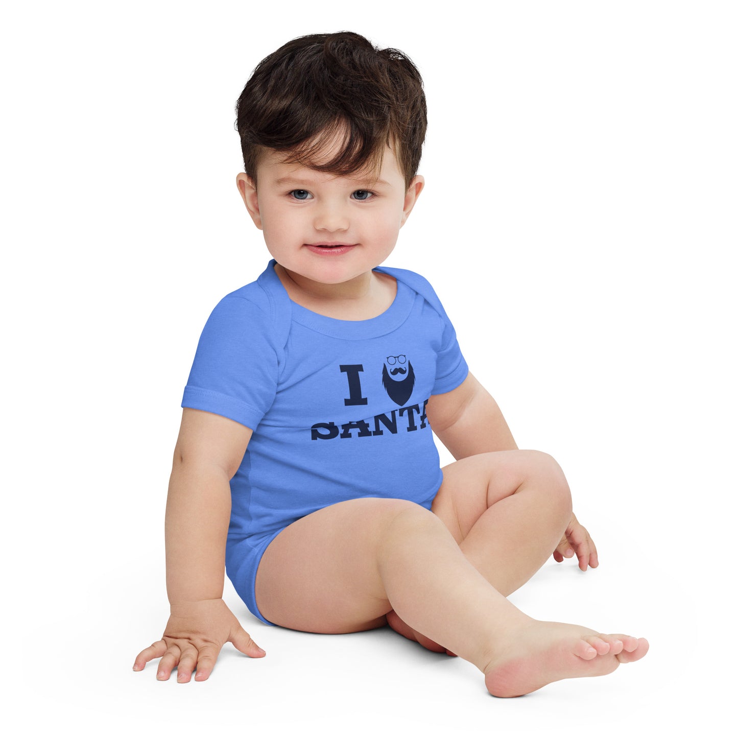 "I Love Santa" Short Sleeve Baby One Piece