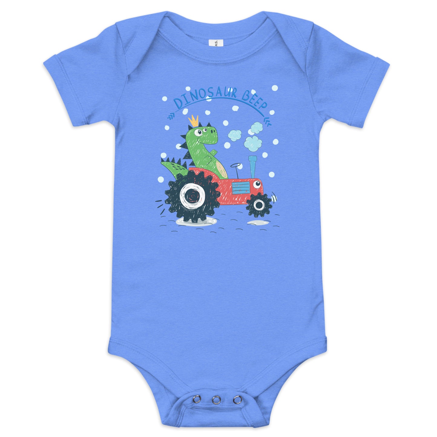 "Dinosaur Beep" Short Sleeve Baby One Piece