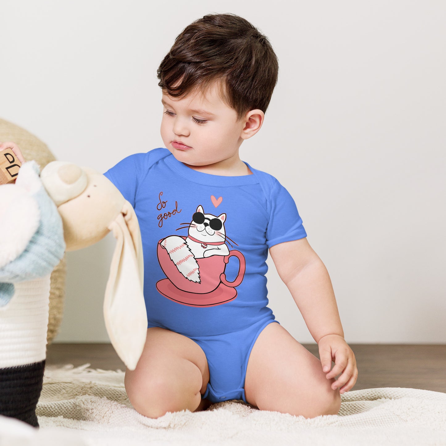 "Cool Cat" Short Sleeve Baby One Piece
