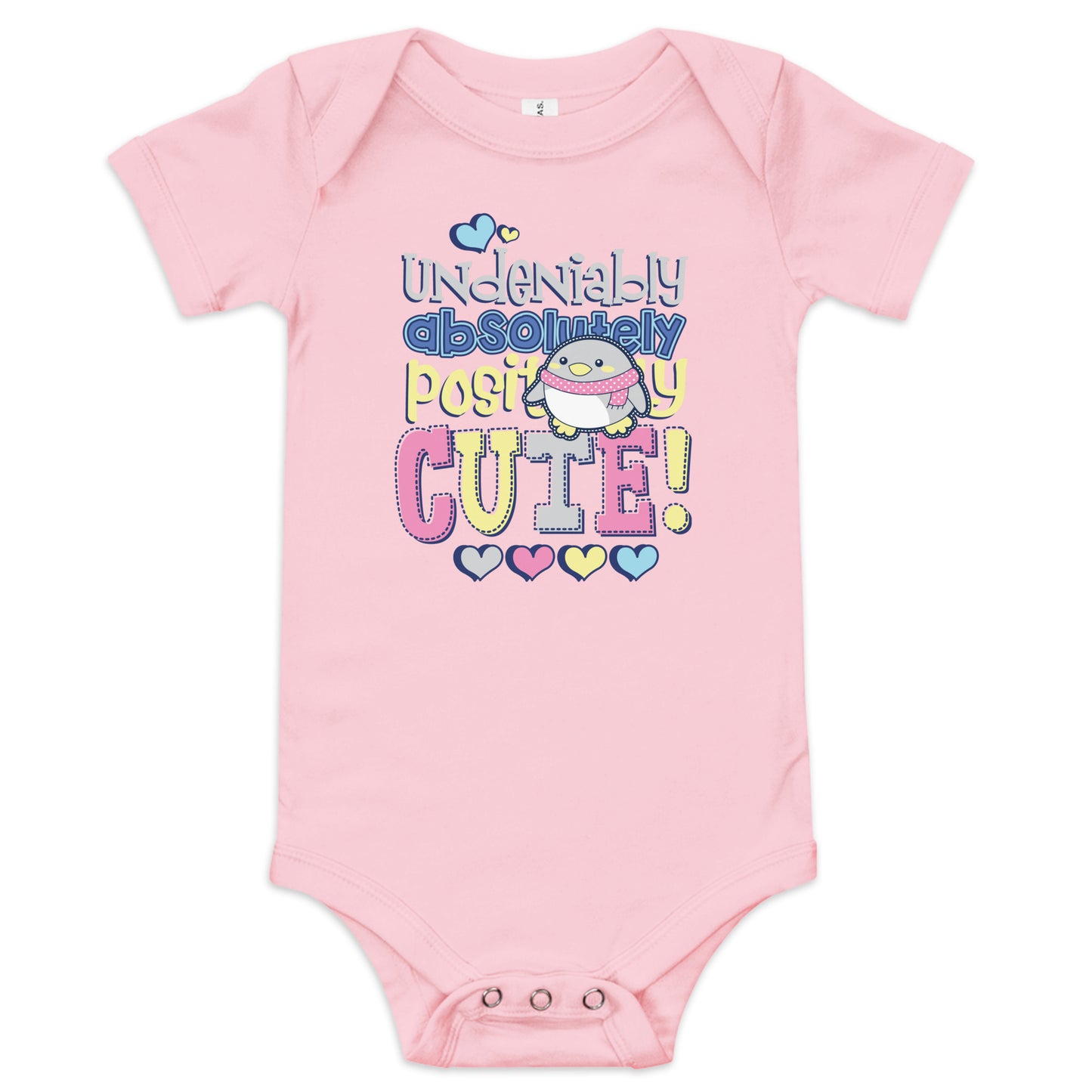 "Undeniably Cute" Short Sleeve Baby One Piece