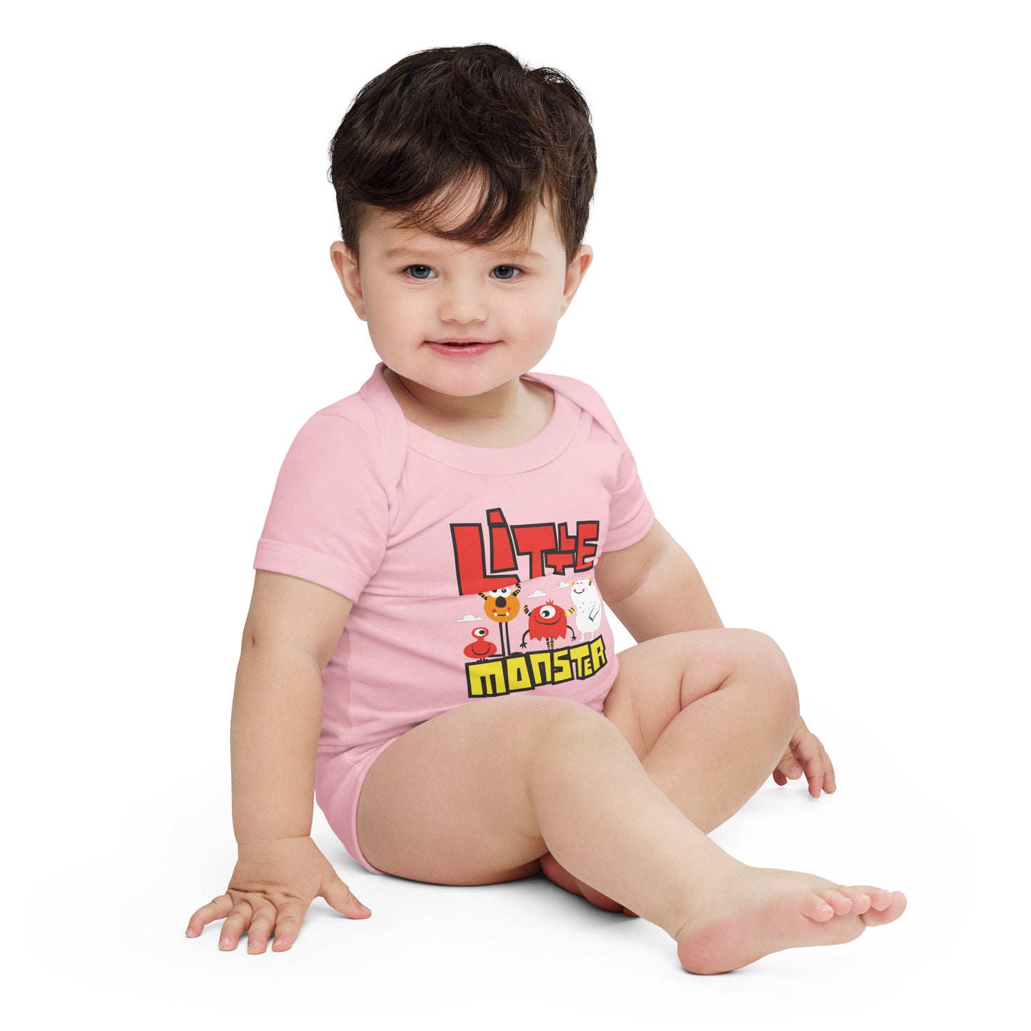 "Little Monster" Short Sleeve Baby One Piece