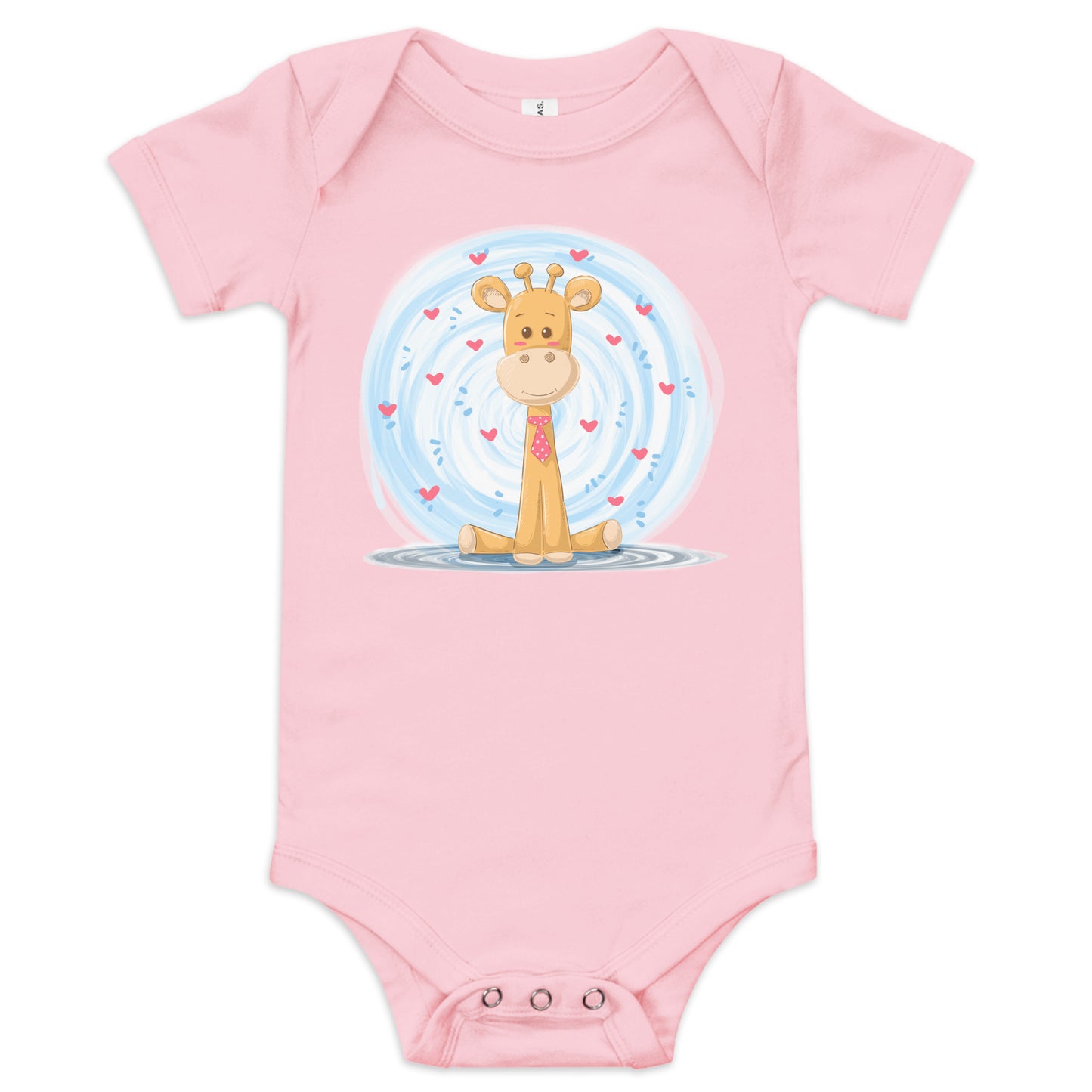 "Happy Giraffe" Short Sleeve Baby One Piece