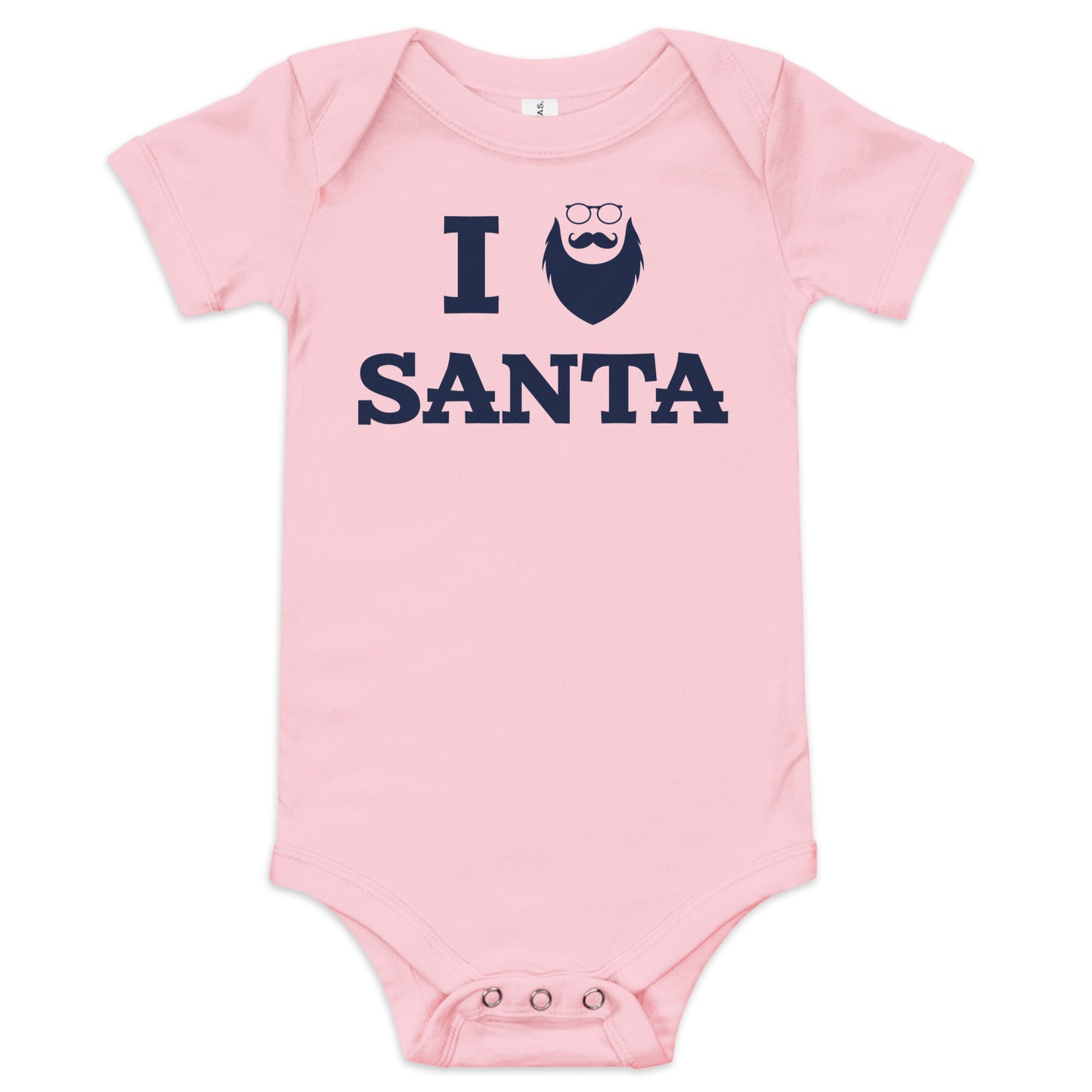 "I Love Santa" Short Sleeve Baby One Piece